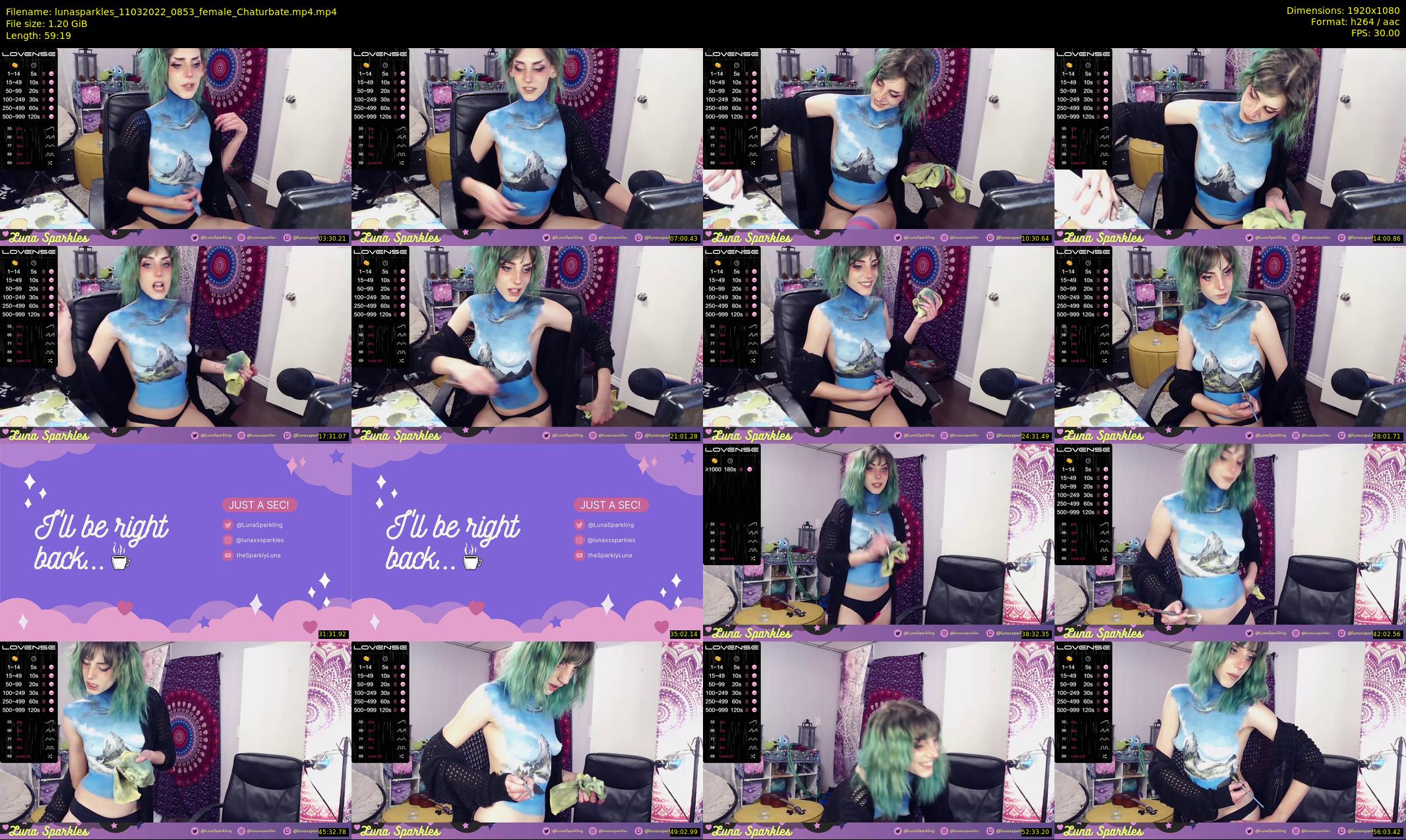 lunasparkles — 60 minute Chaturbate female cam show recording, 1080p, Mar 11, 2022