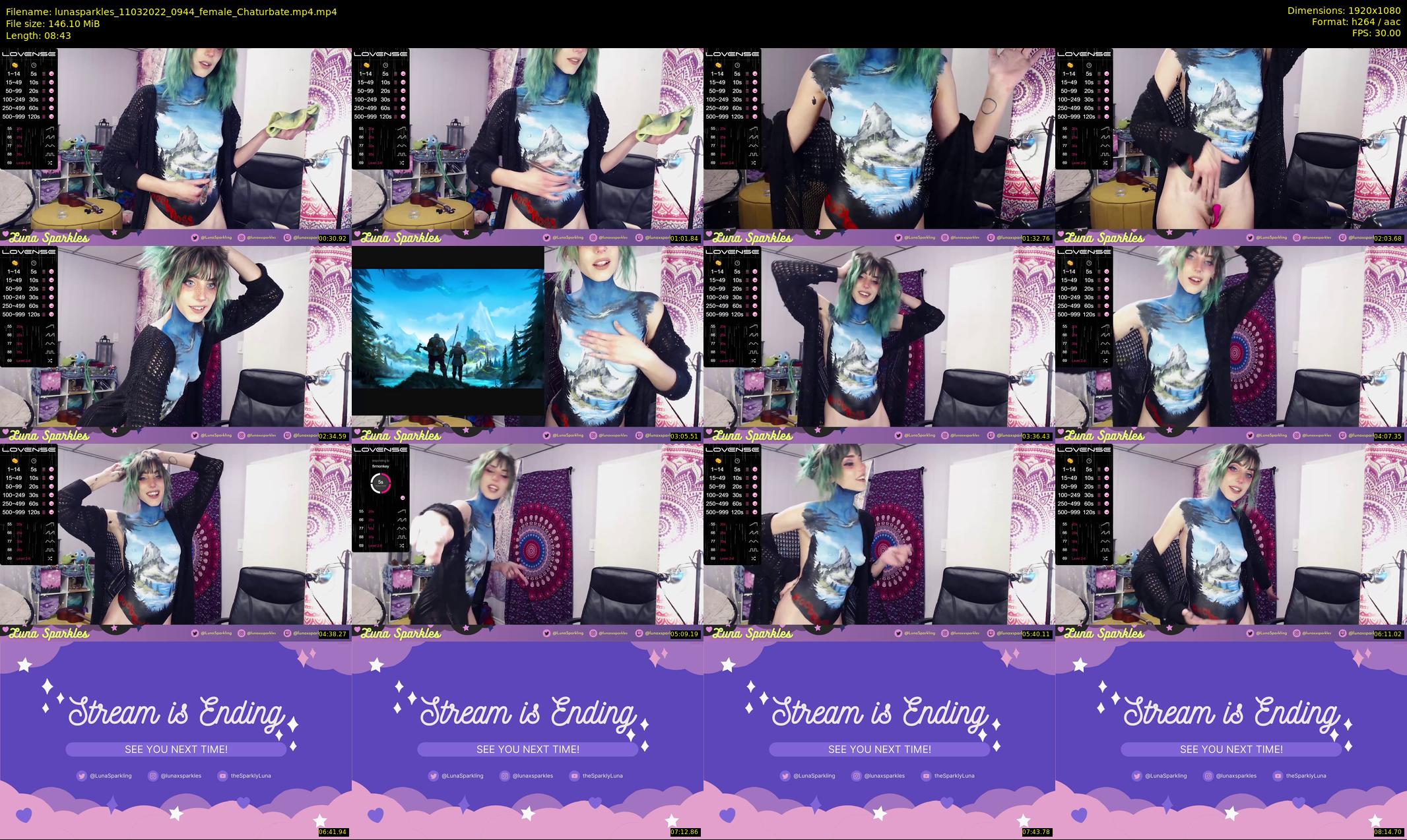 lunasparkles — 9 minute Chaturbate female cam show recording, 1080p, Mar 11, 2022