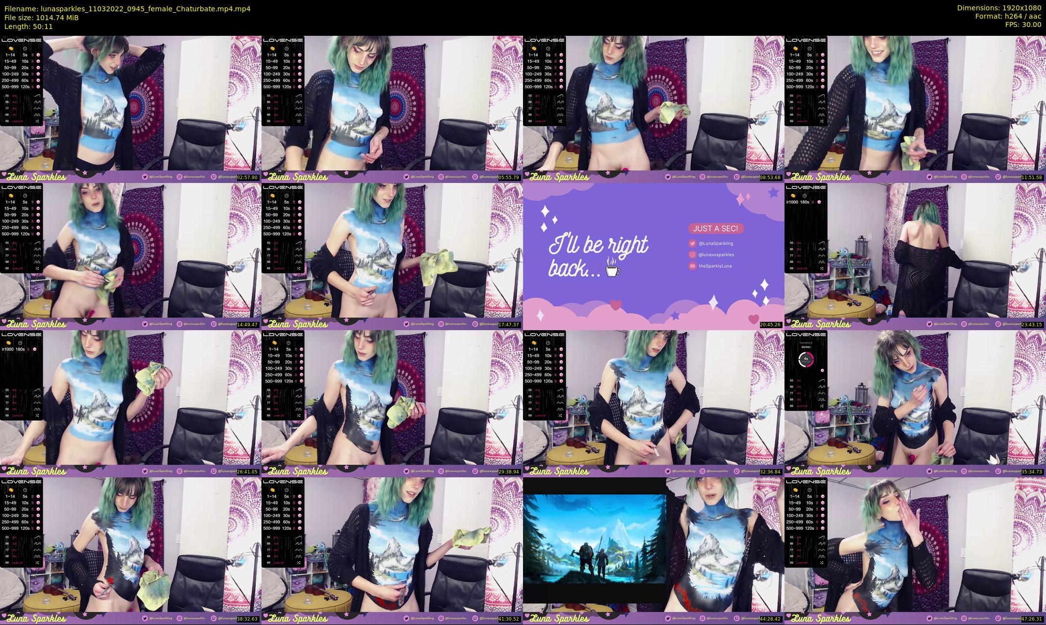 lunasparkles — 51 minute Chaturbate female cam show recording, 1080p, Mar 11, 2022