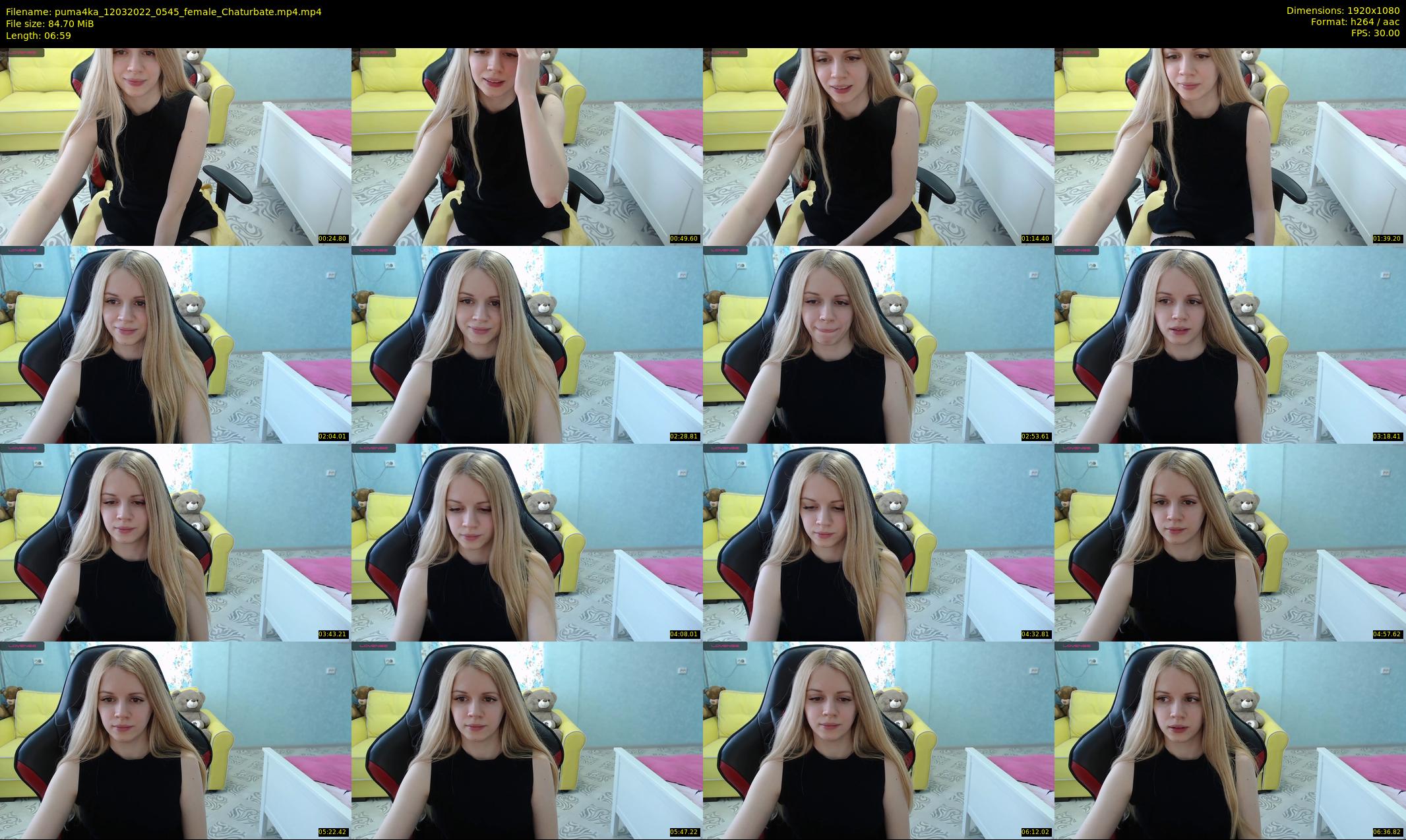 puma4ka — 7 minute Chaturbate female cam show recording, 1080p, Mar 12, 2022