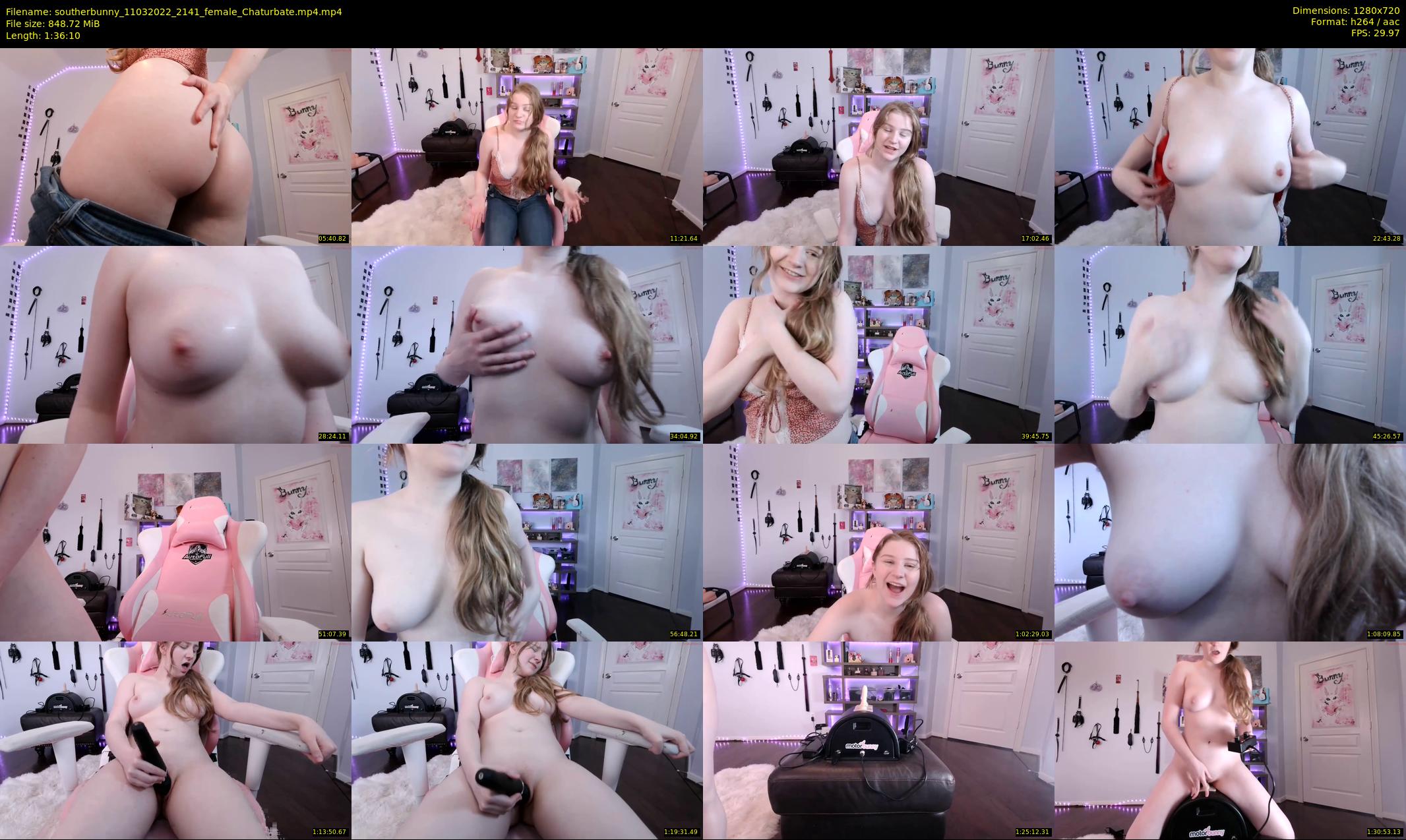 southerbunny — 97 minute Chaturbate female cam show recording, 720p, Mar 11, 2022