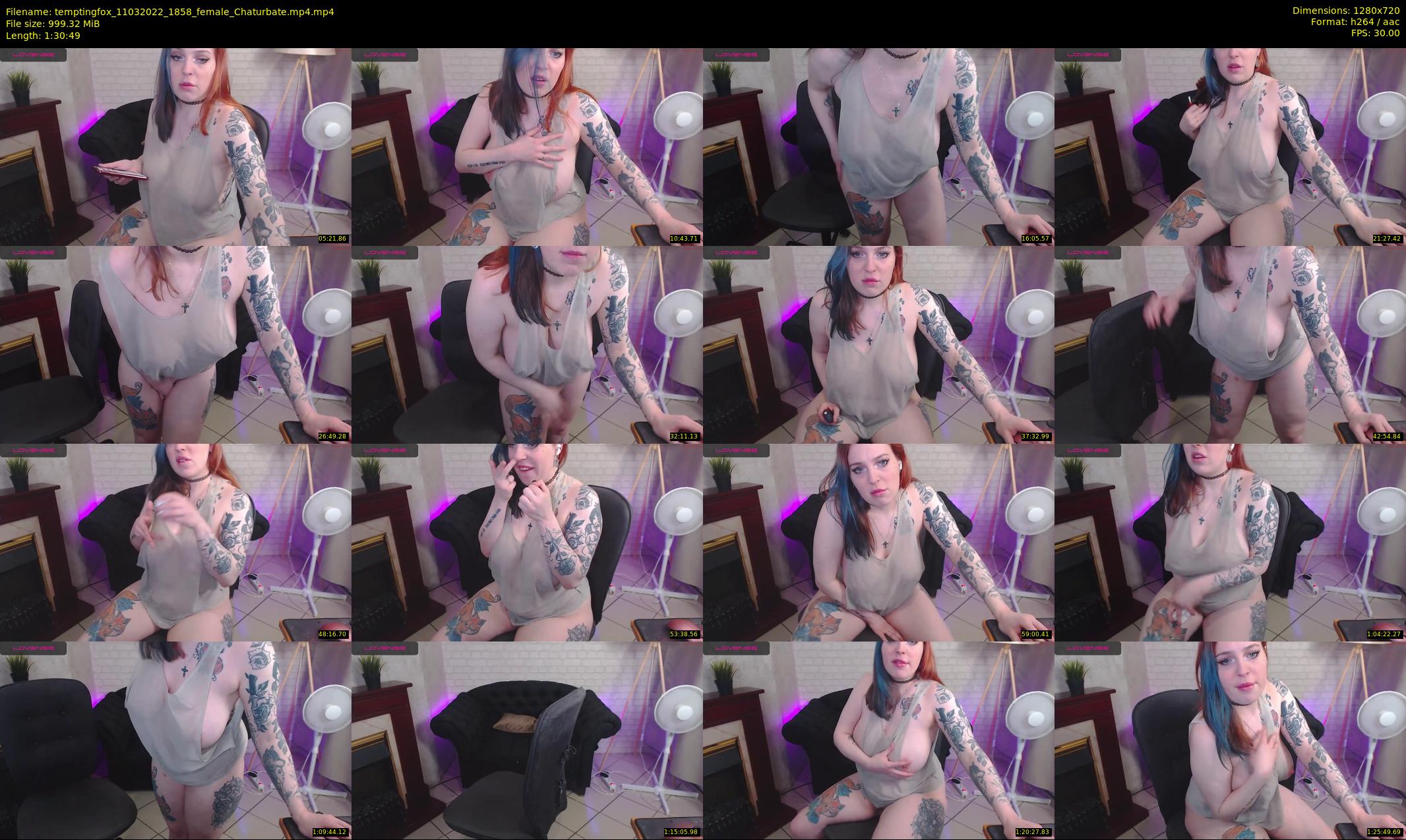temptingfox — 91 minute Chaturbate female cam show recording, 720p, Mar 11, 2022