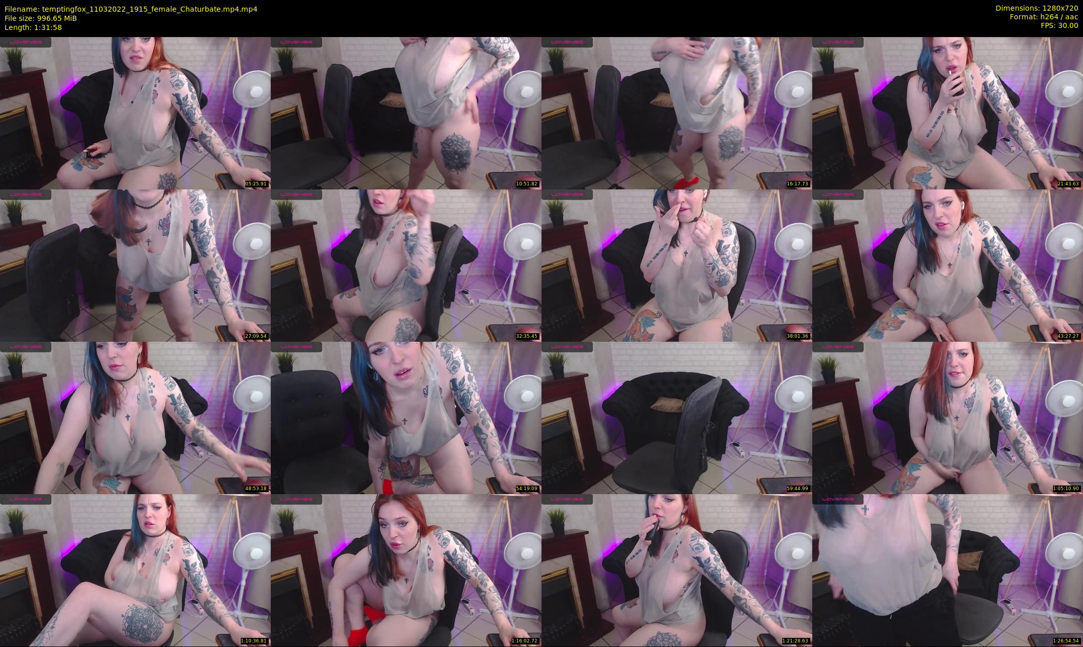 temptingfox — 92 minute Chaturbate female cam show recording, 720p, Mar 11, 2022