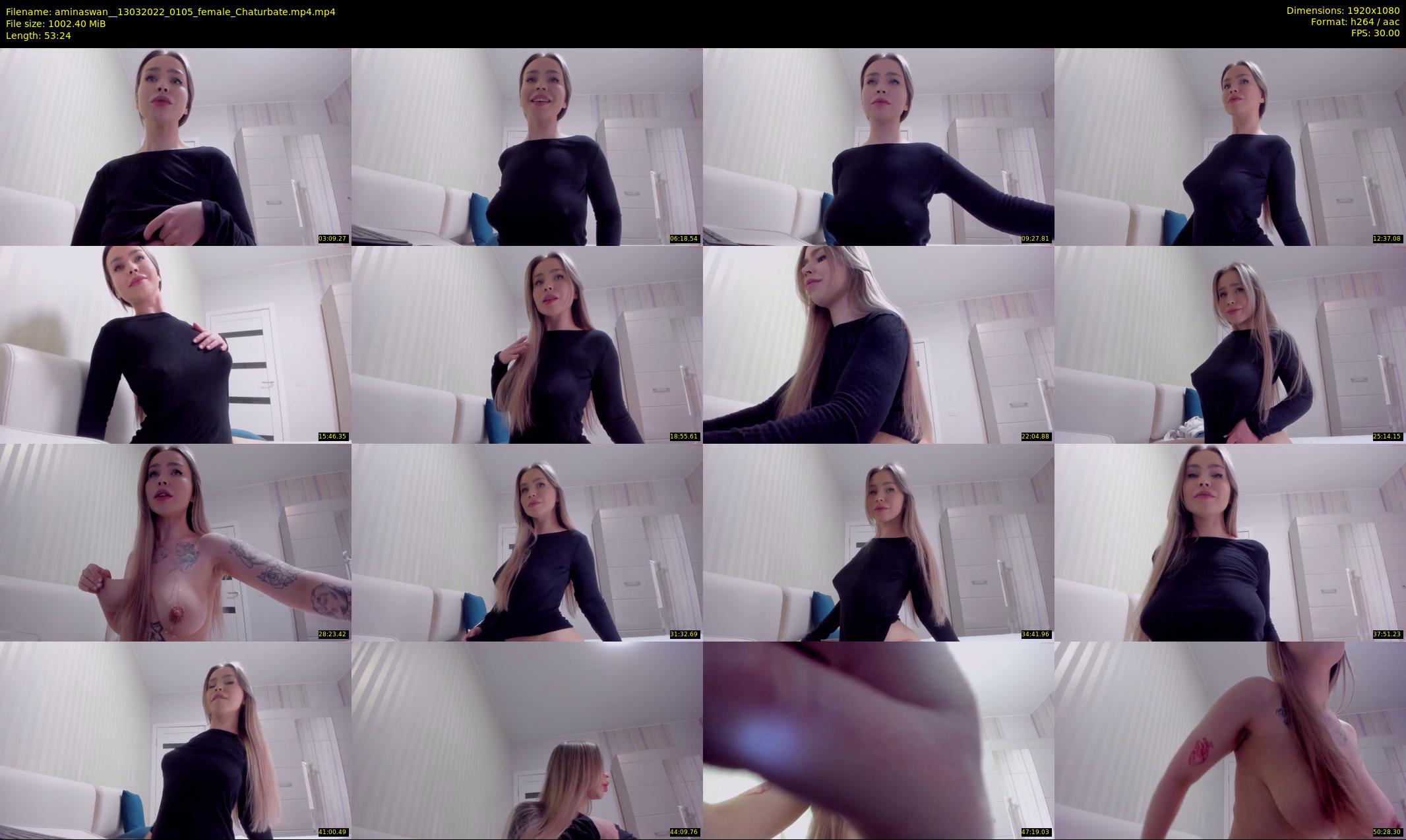 aminaswan_ — 54 minute Chaturbate female cam show recording, 1080p, Mar 13, 2022