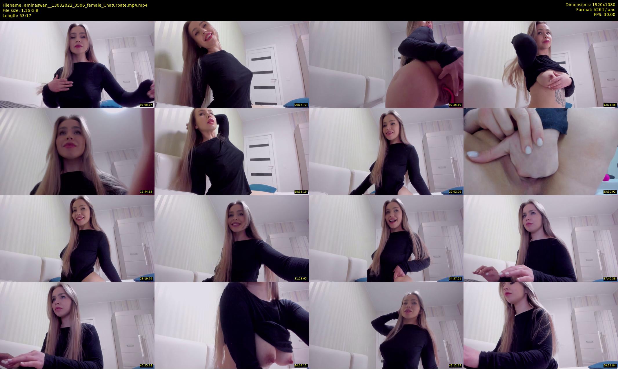 aminaswan_ — 54 minute Chaturbate female cam show recording, 1080p, Mar 13, 2022