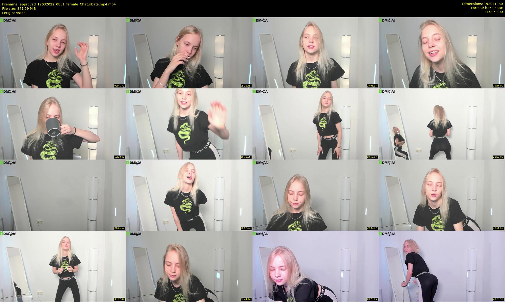 appr0ved — 46 minute Chaturbate female cam show recording, 1080p, Mar 12, 2022