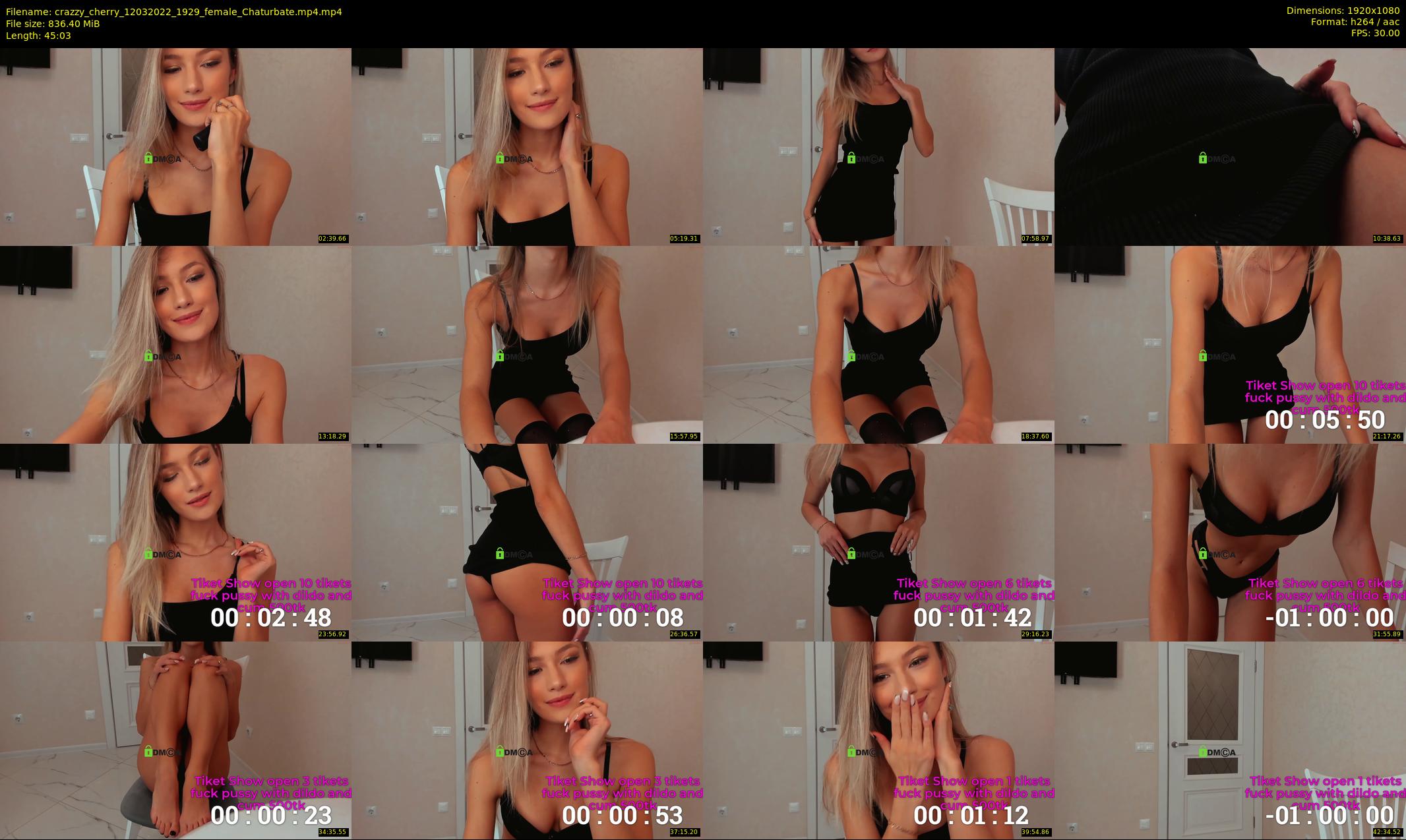 crazzy_cherry — 46 minute Chaturbate female cam show recording, 1080p, Mar 12, 2022