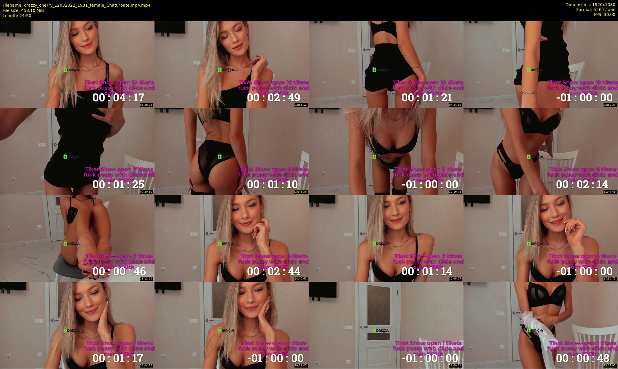 crazzy_cherry — 25 minute Chaturbate female cam show recording, 1080p, Mar 12, 2022