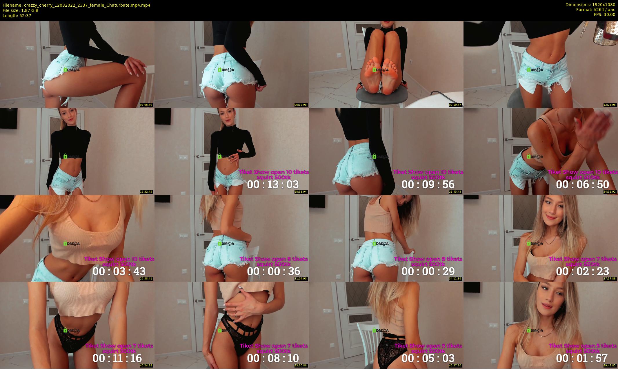 crazzy_cherry — 53 minute Chaturbate female cam show recording, 1080p, Mar 12, 2022
