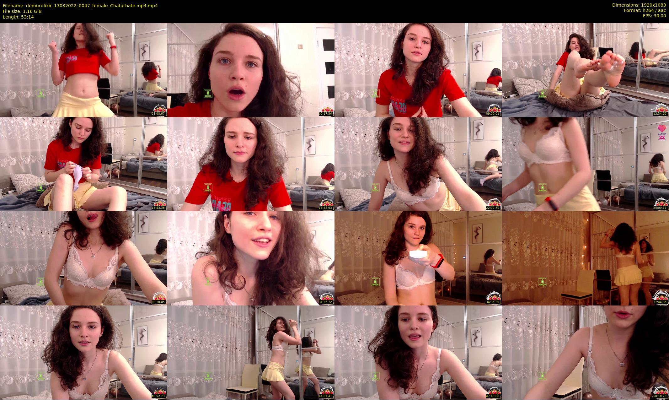 demurelixir — 54 minute Chaturbate female cam show recording, 1080p, Mar 13, 2022