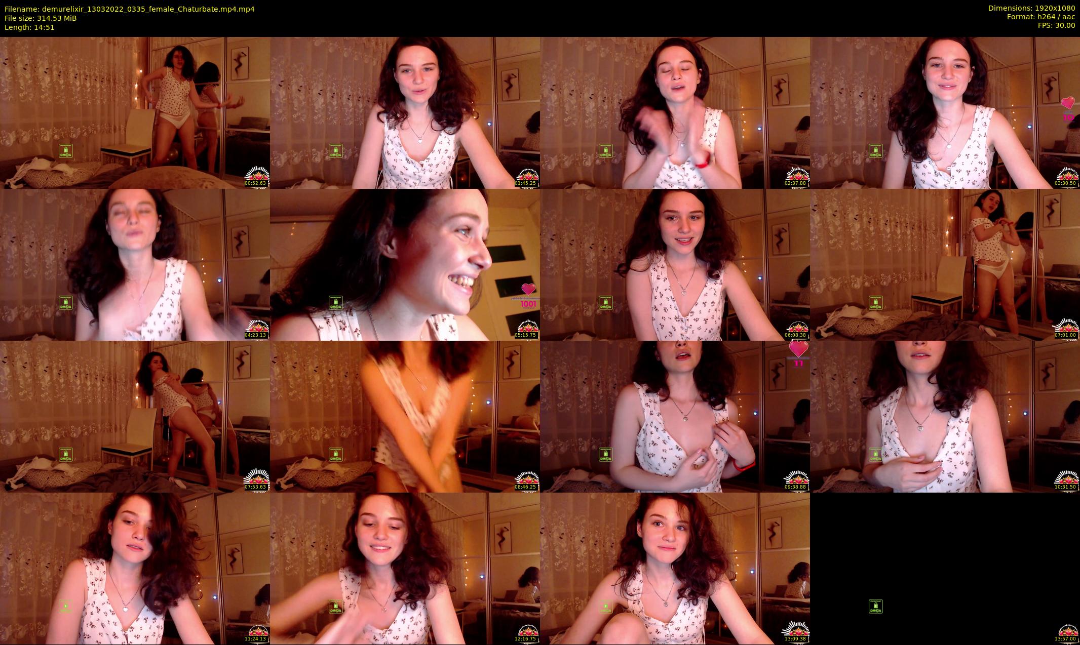 demurelixir — 15 minute Chaturbate female cam show recording, 1080p, Mar 13, 2022