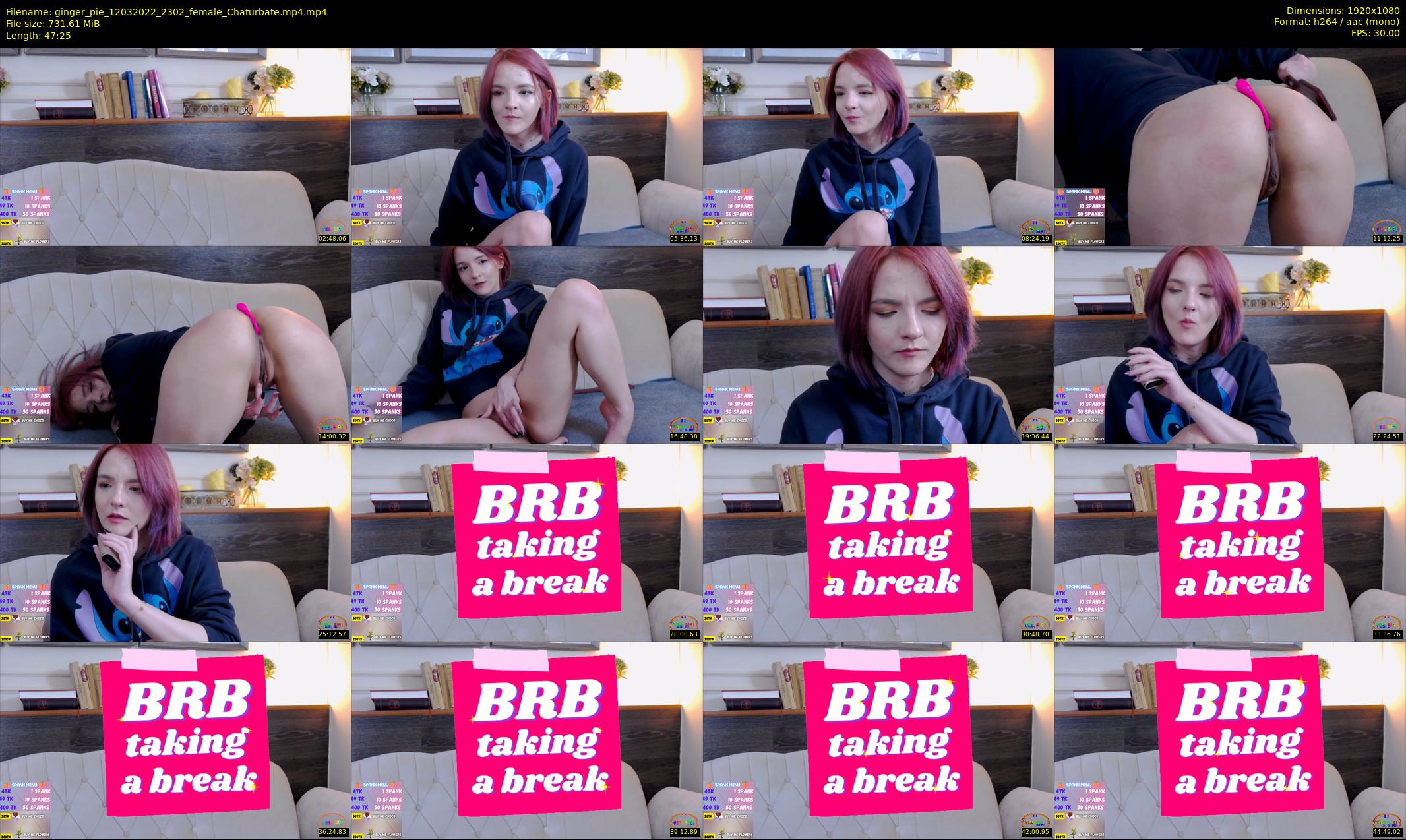ginger_pie — 48 minute Chaturbate female cam show recording, 1080p, Mar 12, 2022