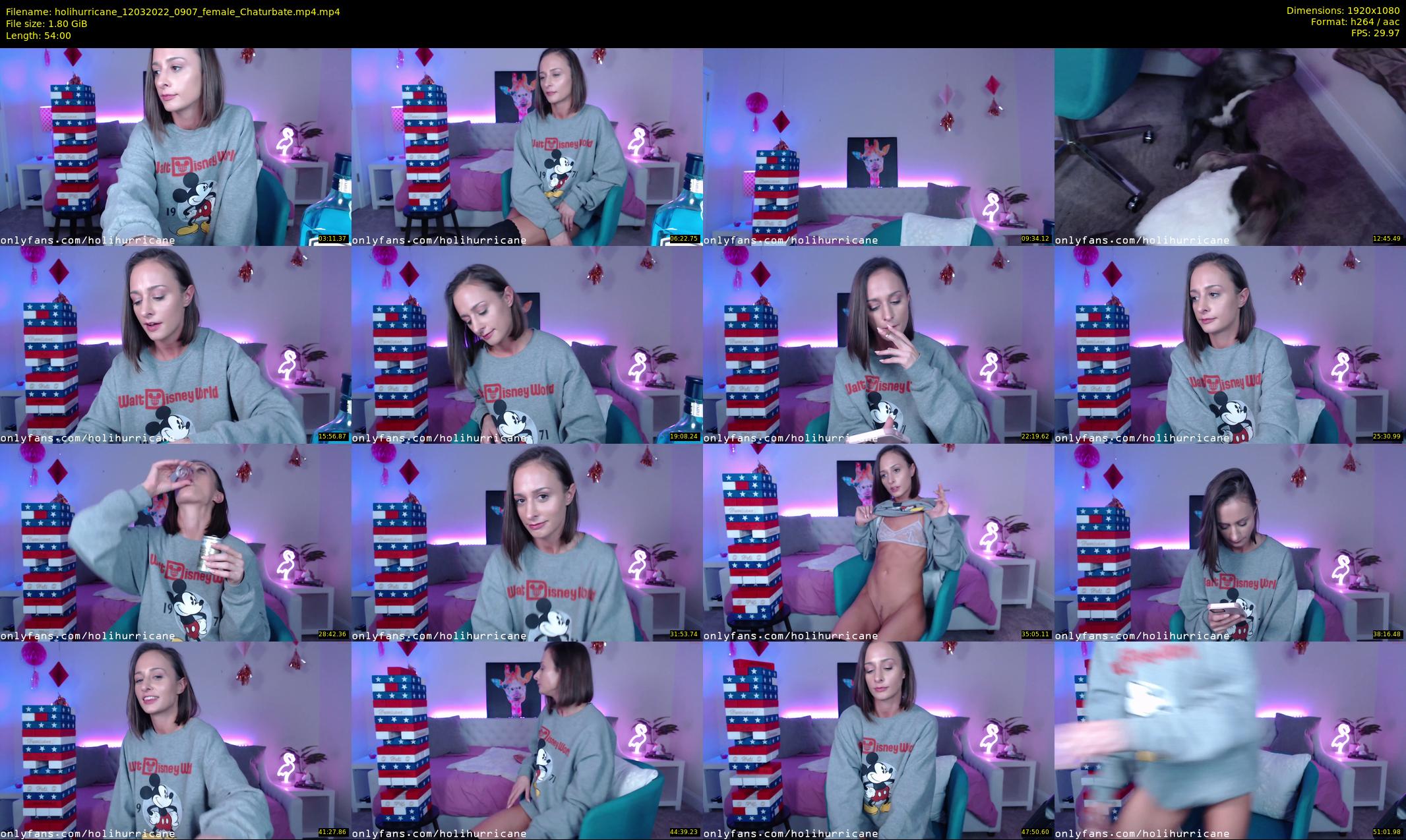 holihurricane — 54 minute Chaturbate female cam show recording, 1080p, Mar 12, 2022