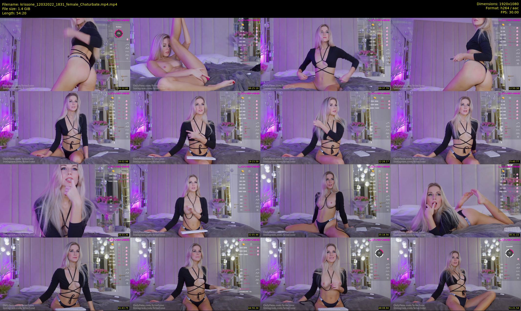 krissone — 55 minute Chaturbate female cam show recording, 1080p, Mar 12, 2022