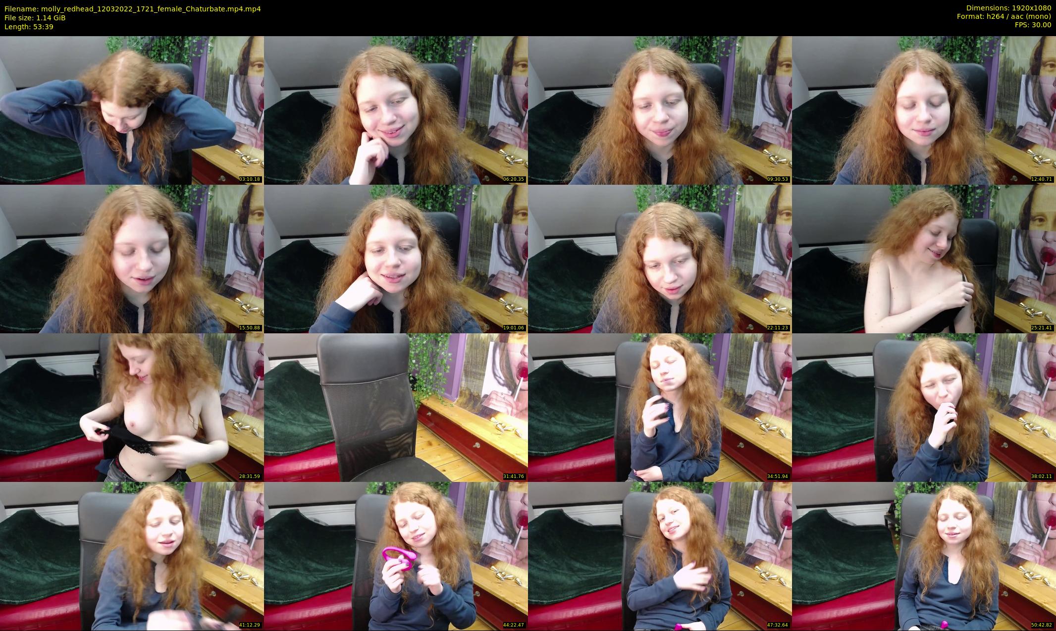 molly_redhead — 54 minute Chaturbate female cam show recording, 1080p, Mar 12, 2022