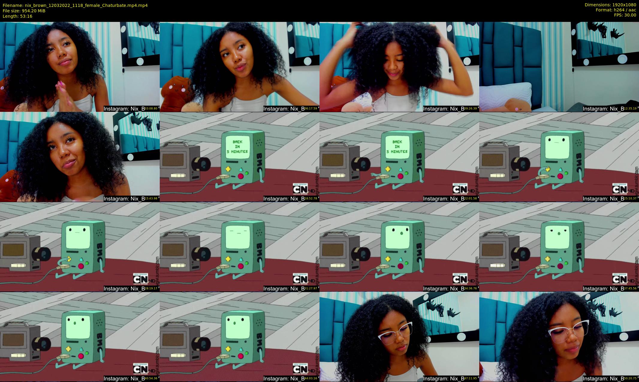 nix_brown — 54 minute Chaturbate female cam show recording, 1080p, Mar 12, 2022