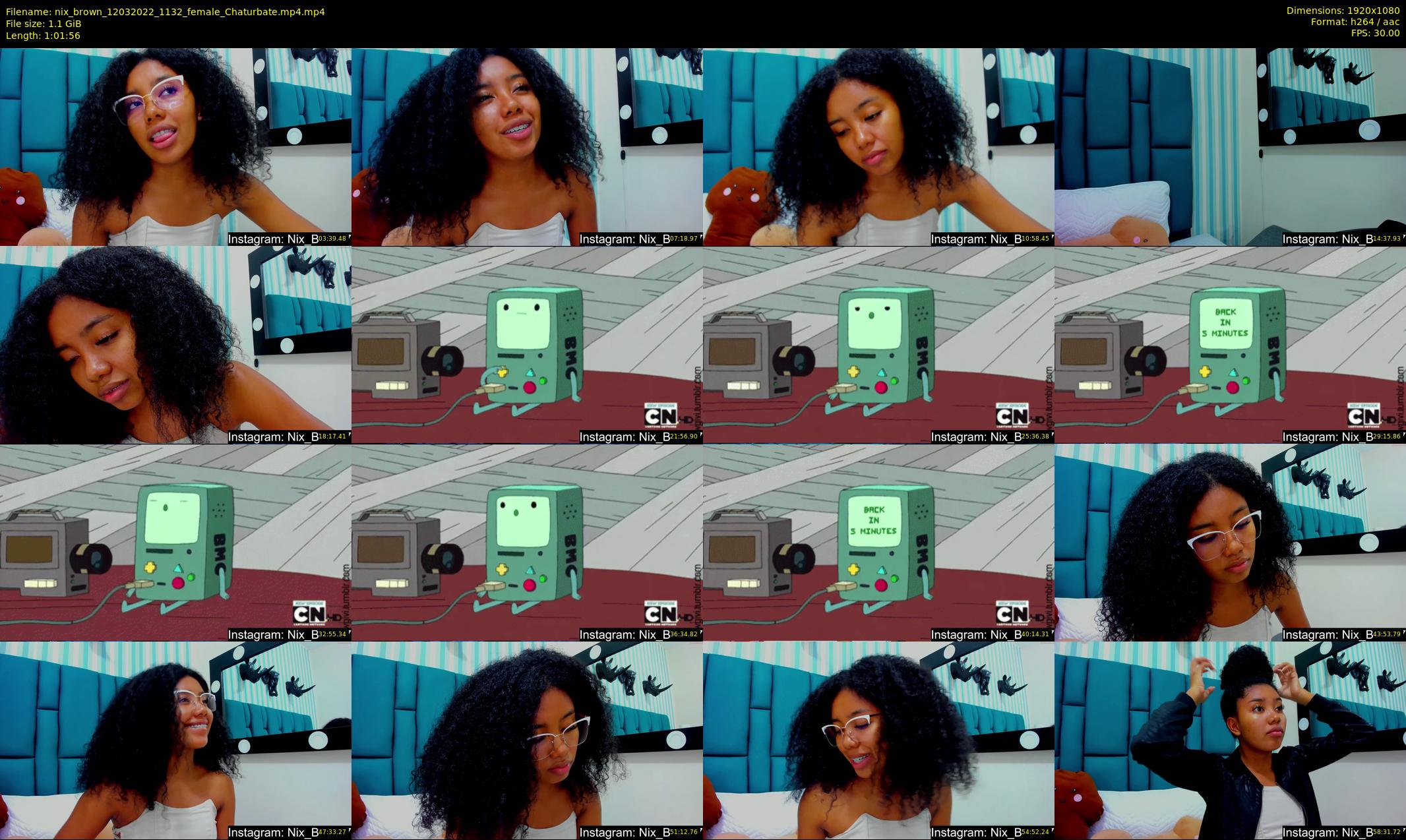 nix_brown — 62 minute Chaturbate female cam show recording, 1080p, Mar 12, 2022