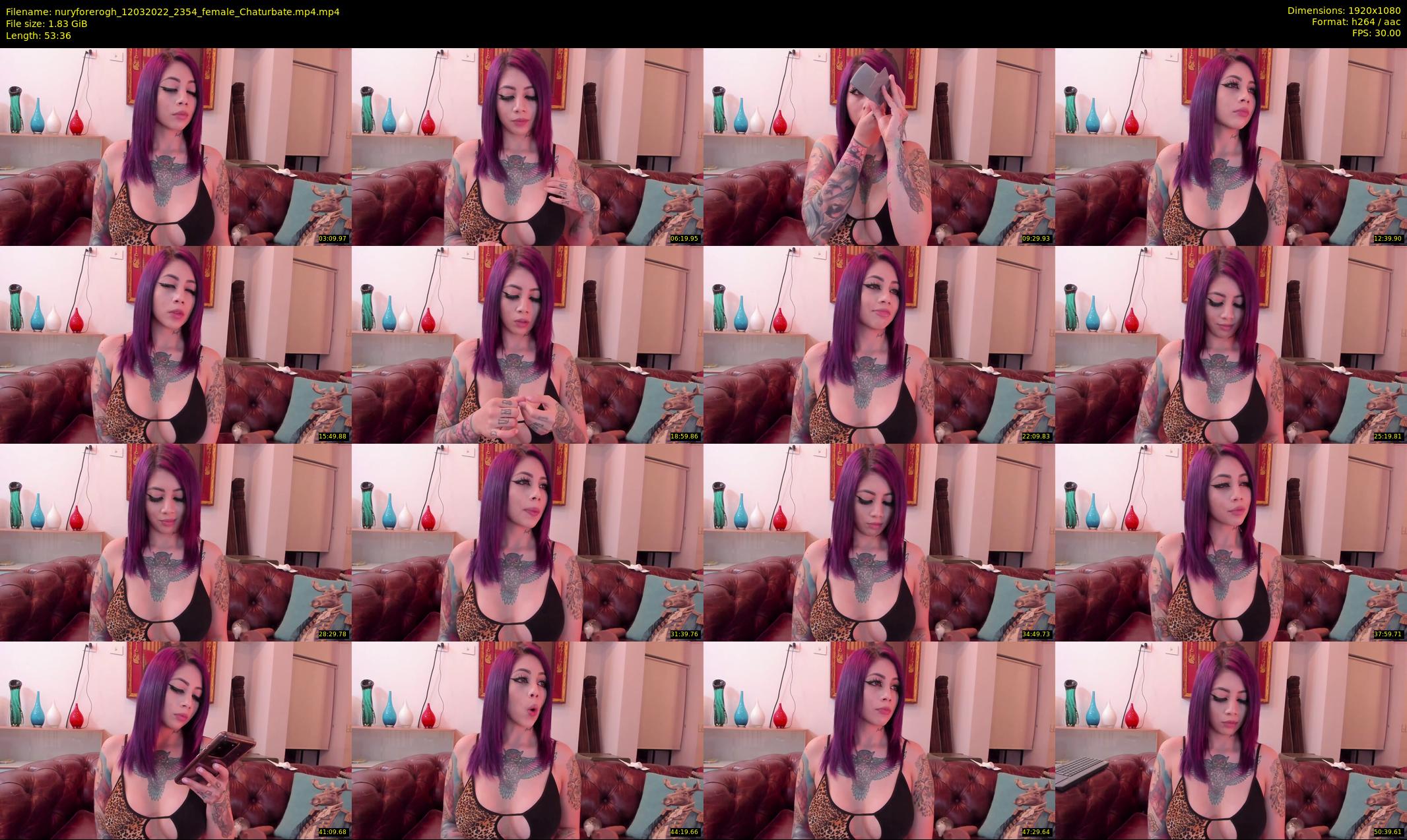 nuryforerogh — 54 minute Chaturbate female cam show recording, 1080p, Mar 12, 2022