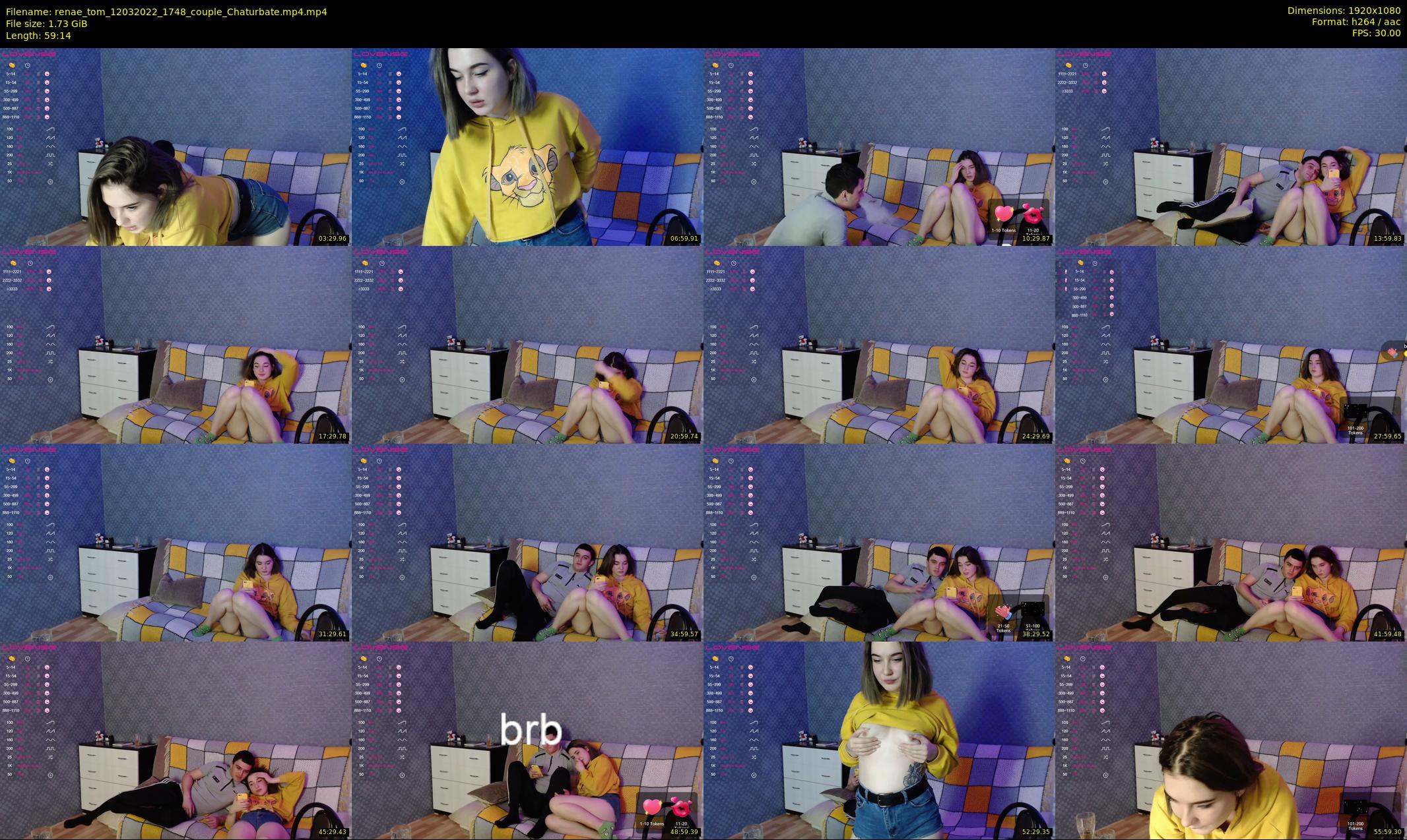 renae_tom — 60 minute Chaturbate couple cam show recording, 1080p, Mar 12, 2022