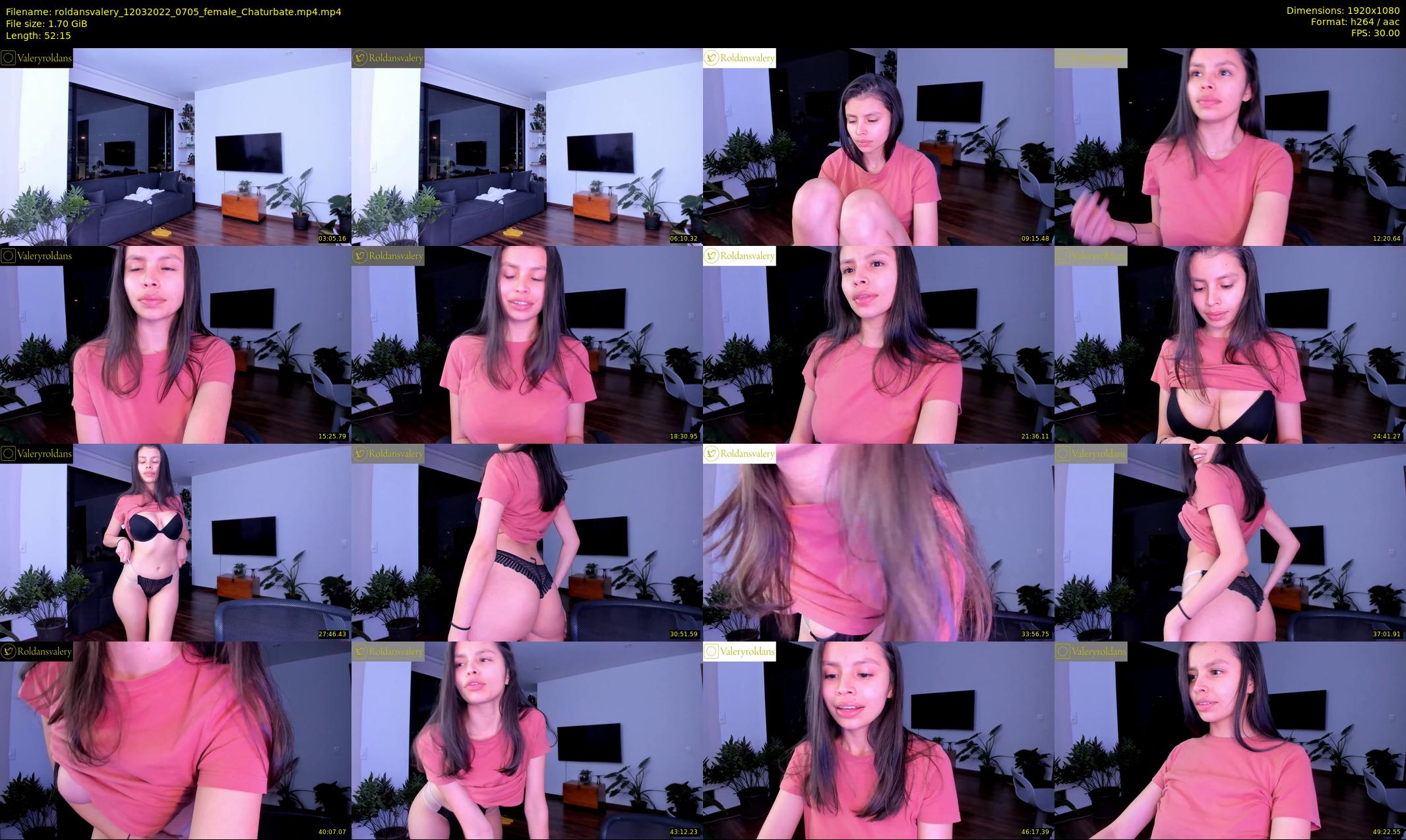 roldansvalery — 53 minute Chaturbate female cam show recording, 1080p, Mar 12, 2022