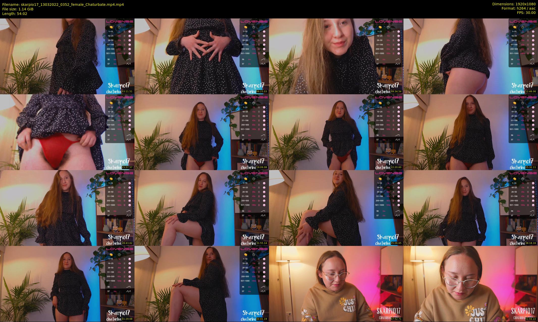 skarpio17 — 55 minute Chaturbate female cam show recording, 1080p, Mar 13, 2022