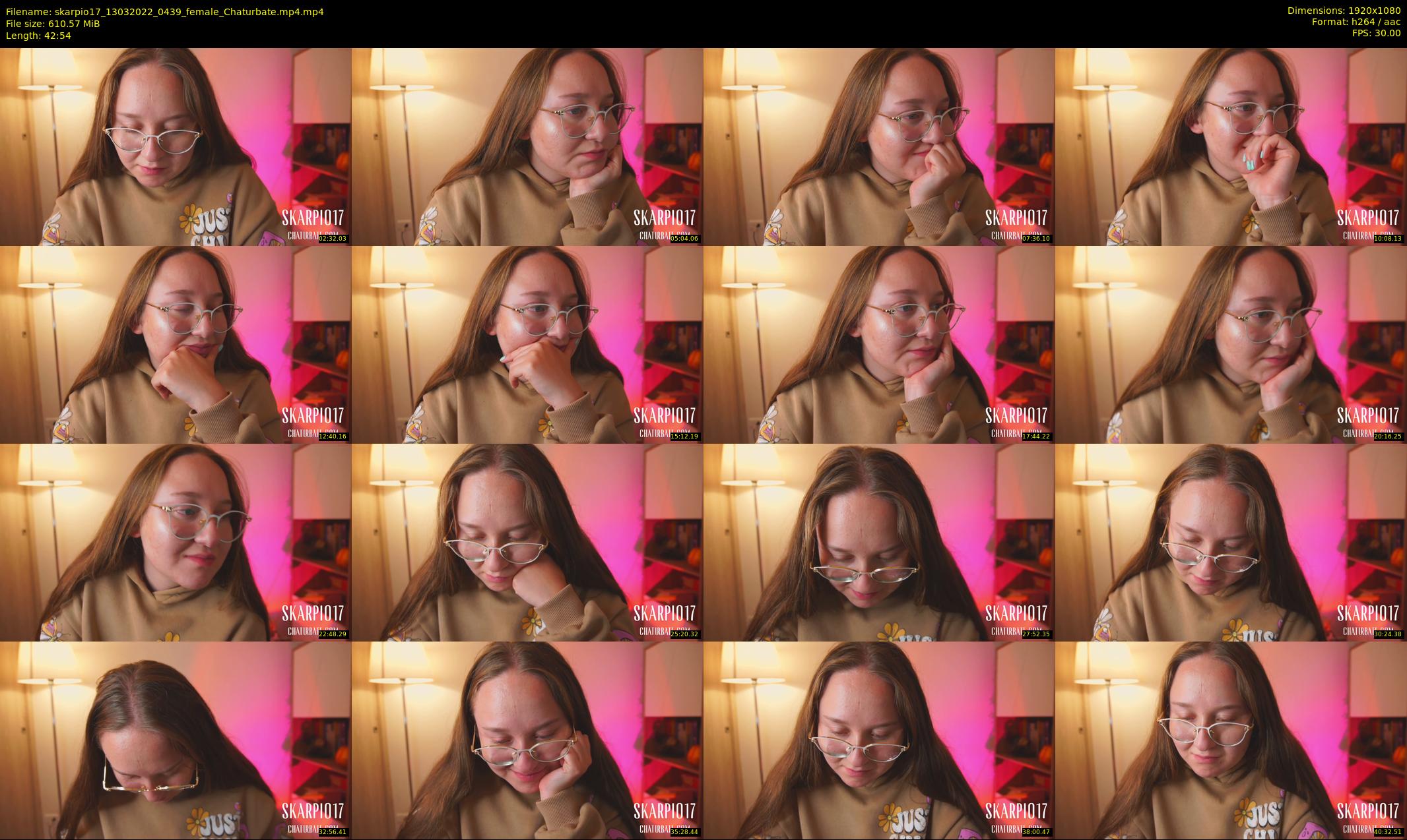 skarpio17 — 43 minute Chaturbate female cam show recording, 1080p, Mar 13, 2022