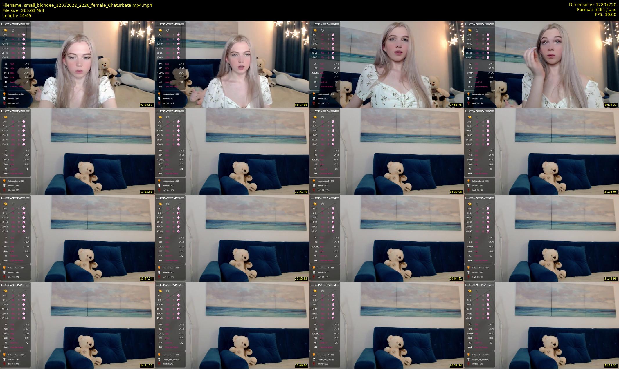 small_blondee — 45 minute Chaturbate female cam show recording, 720p, Mar 12, 2022