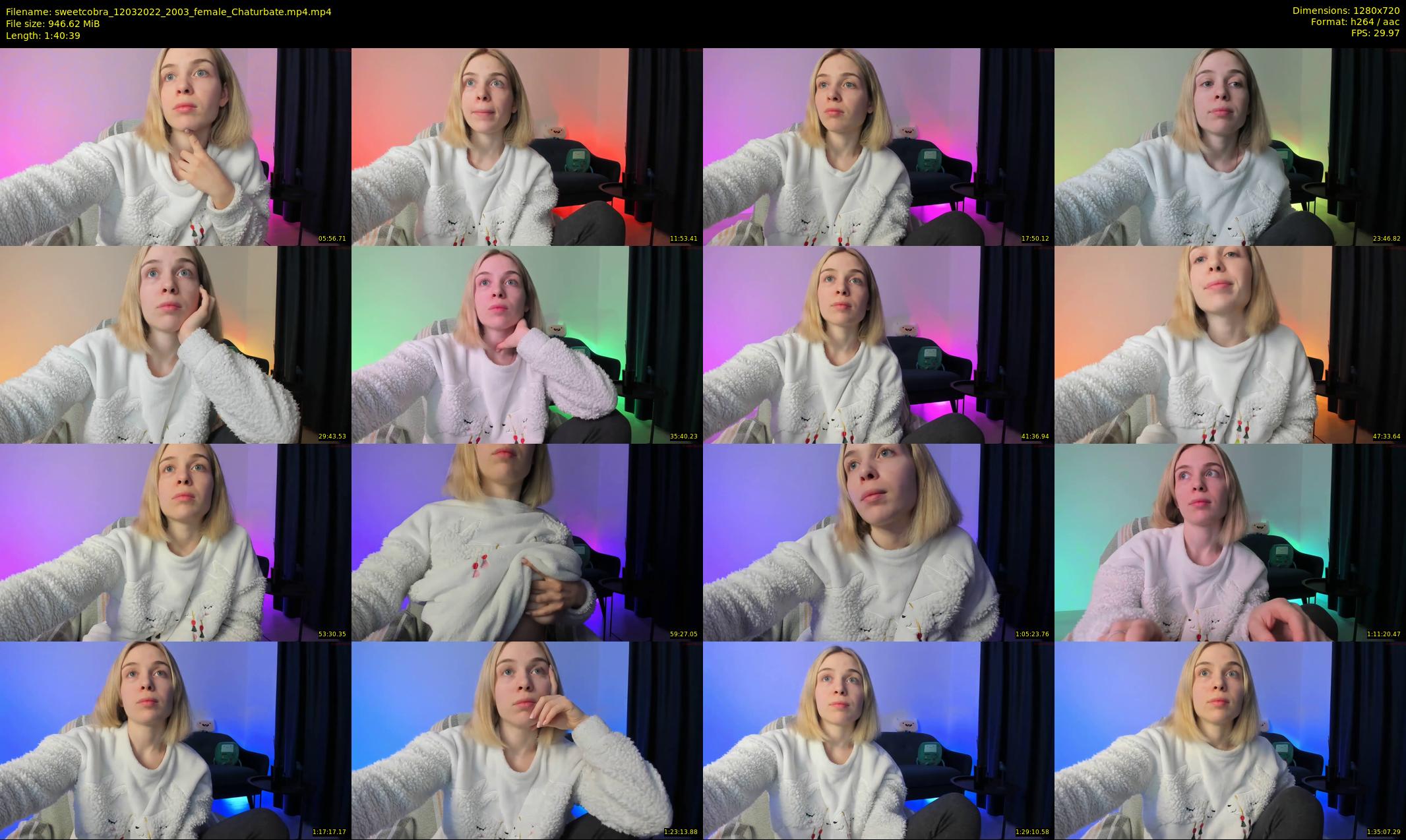 sweetcobra — 101 minute Chaturbate female cam show recording, 720p, Mar 12, 2022