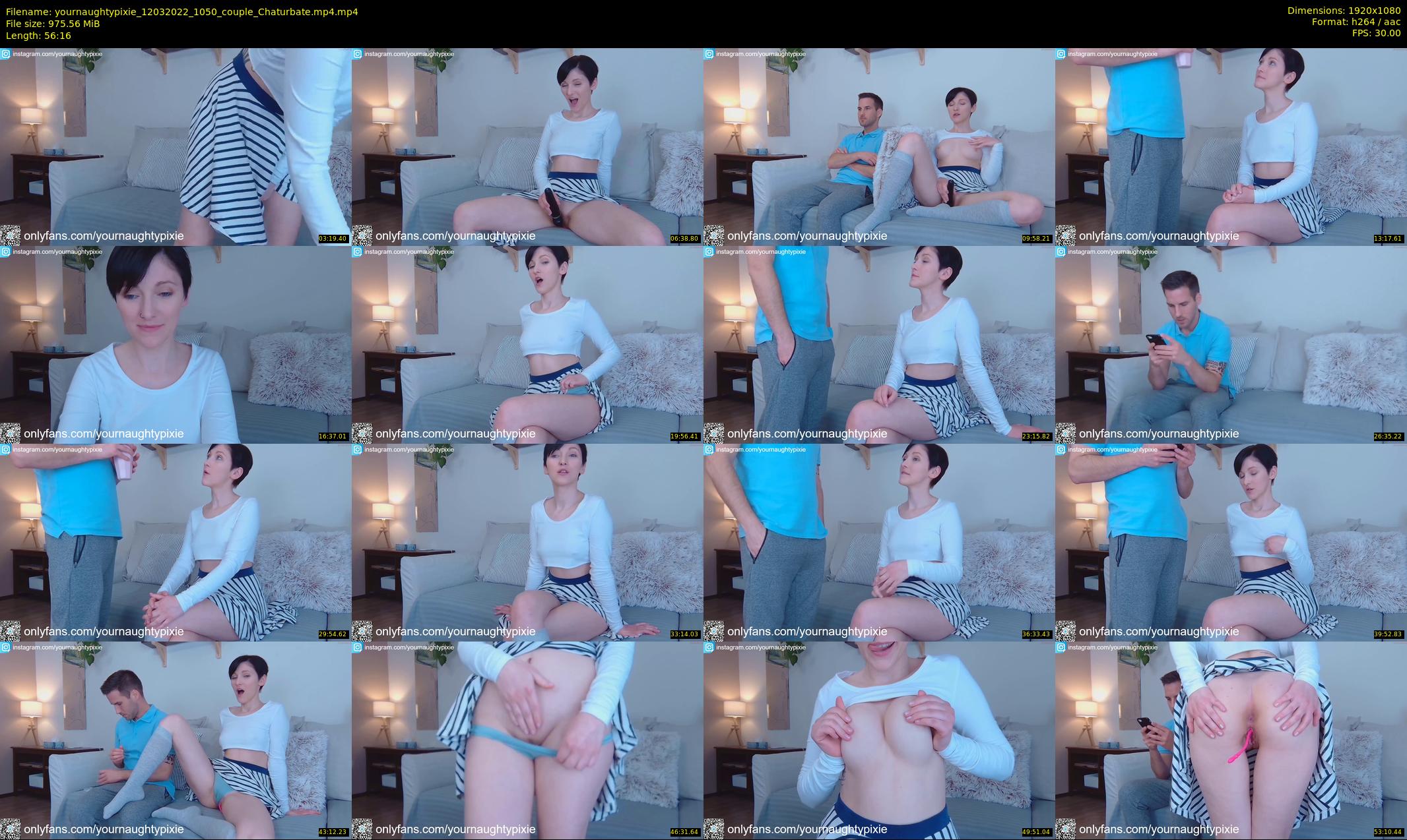 yournaughtypixie — 57 minute Chaturbate couple cam show recording, 1080p, Mar 12, 2022