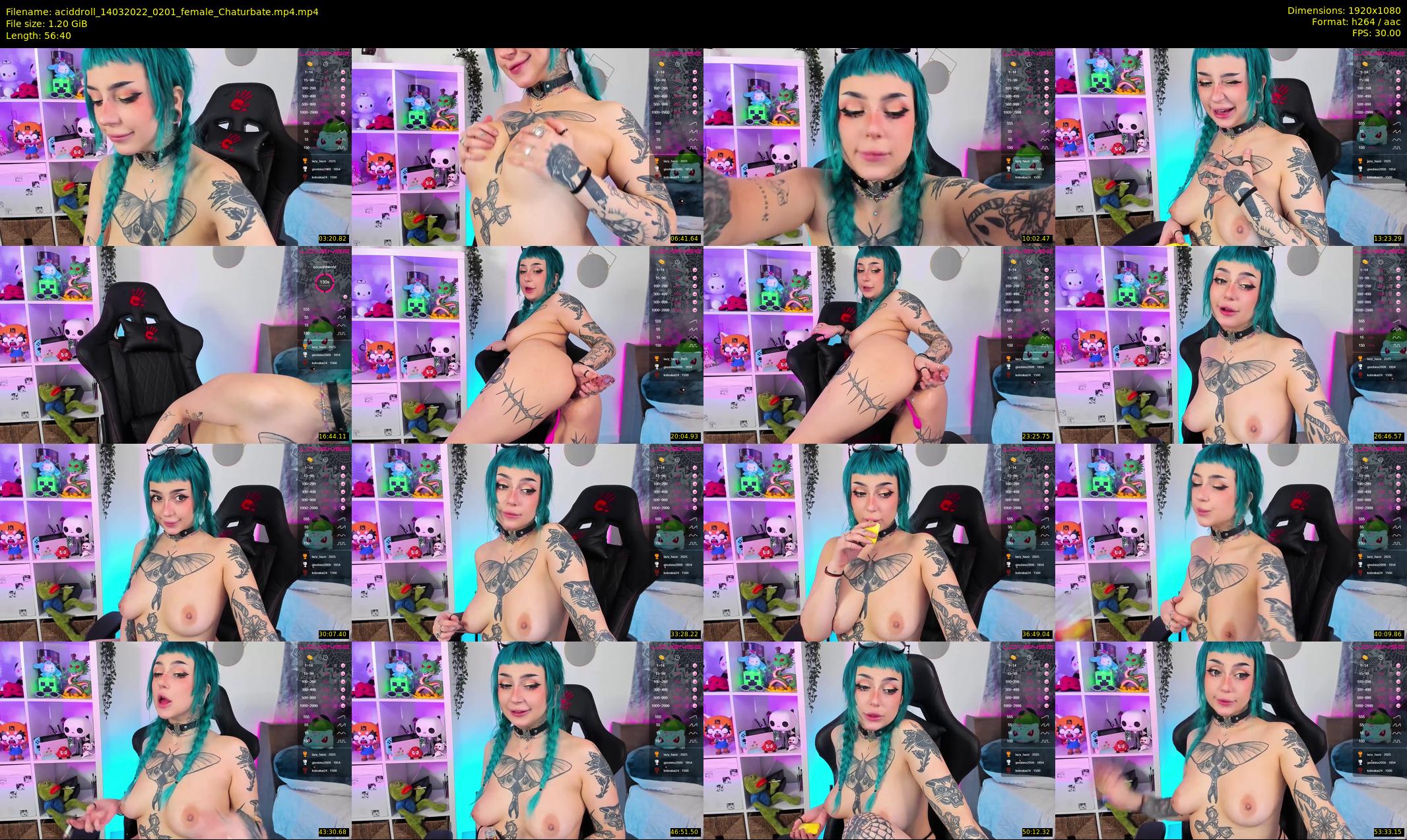 aciddroll — 57 minute Chaturbate female cam show recording, 1080p, Mar 14, 2022