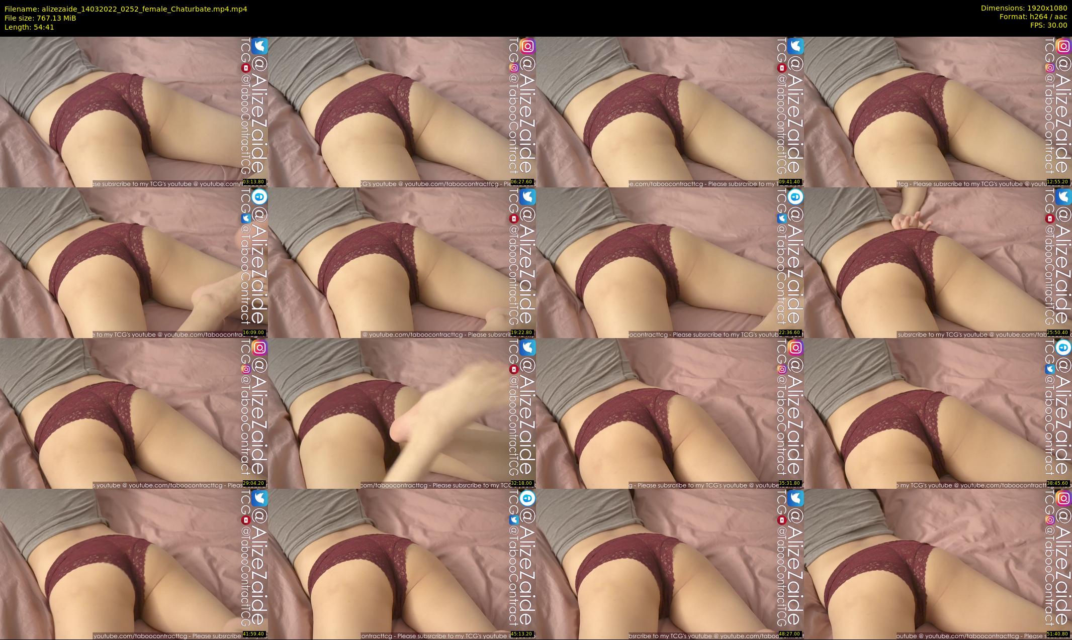 alizezaide — 55 minute Chaturbate female cam show recording, 1080p, Mar 14, 2022