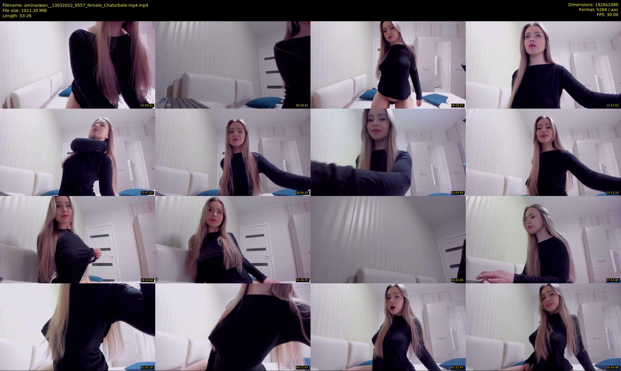 aminaswan_ — 54 minute Chaturbate female cam show recording, 1080p, Mar 13, 2022