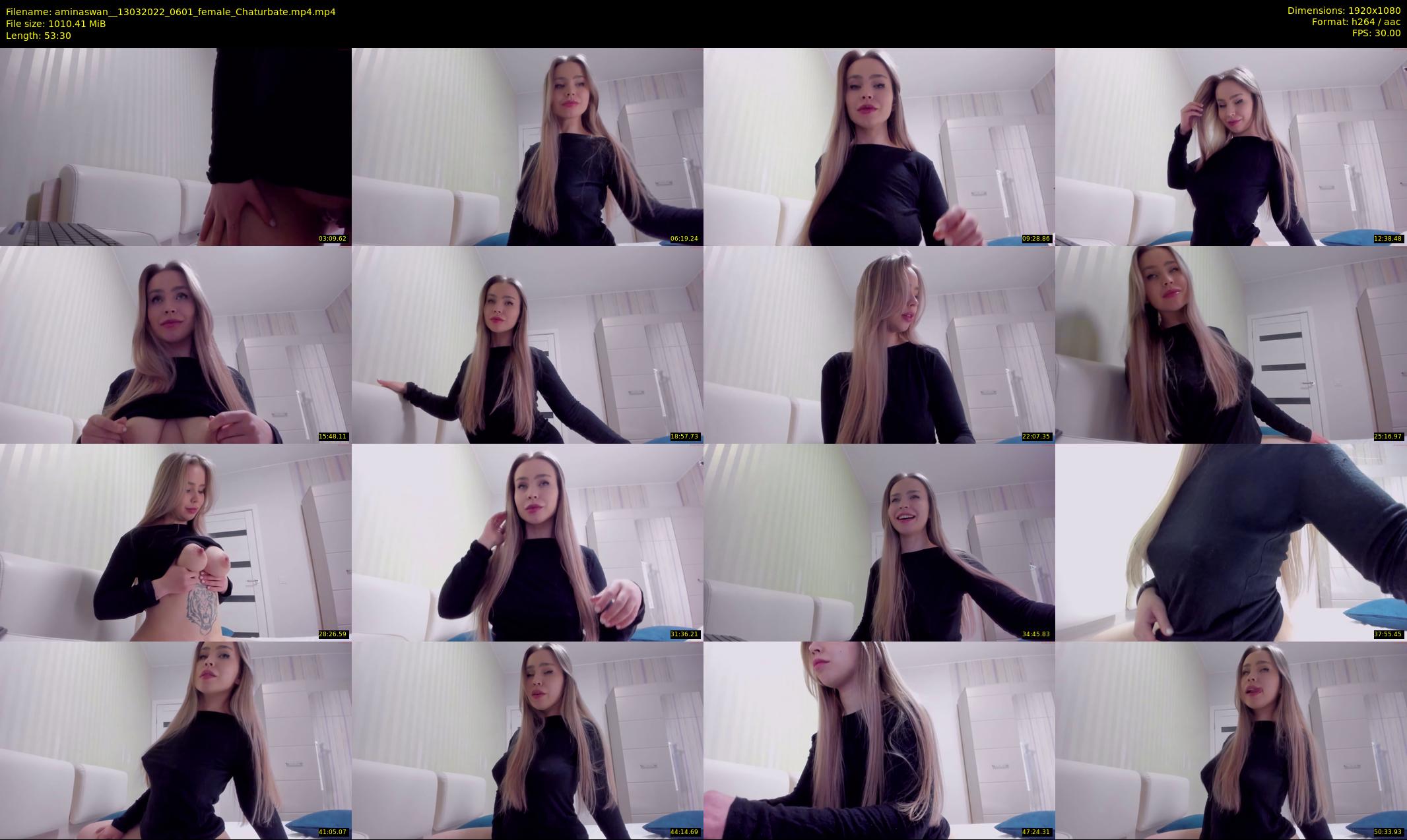 aminaswan_ — 54 minute Chaturbate female cam show recording, 1080p, Mar 13, 2022