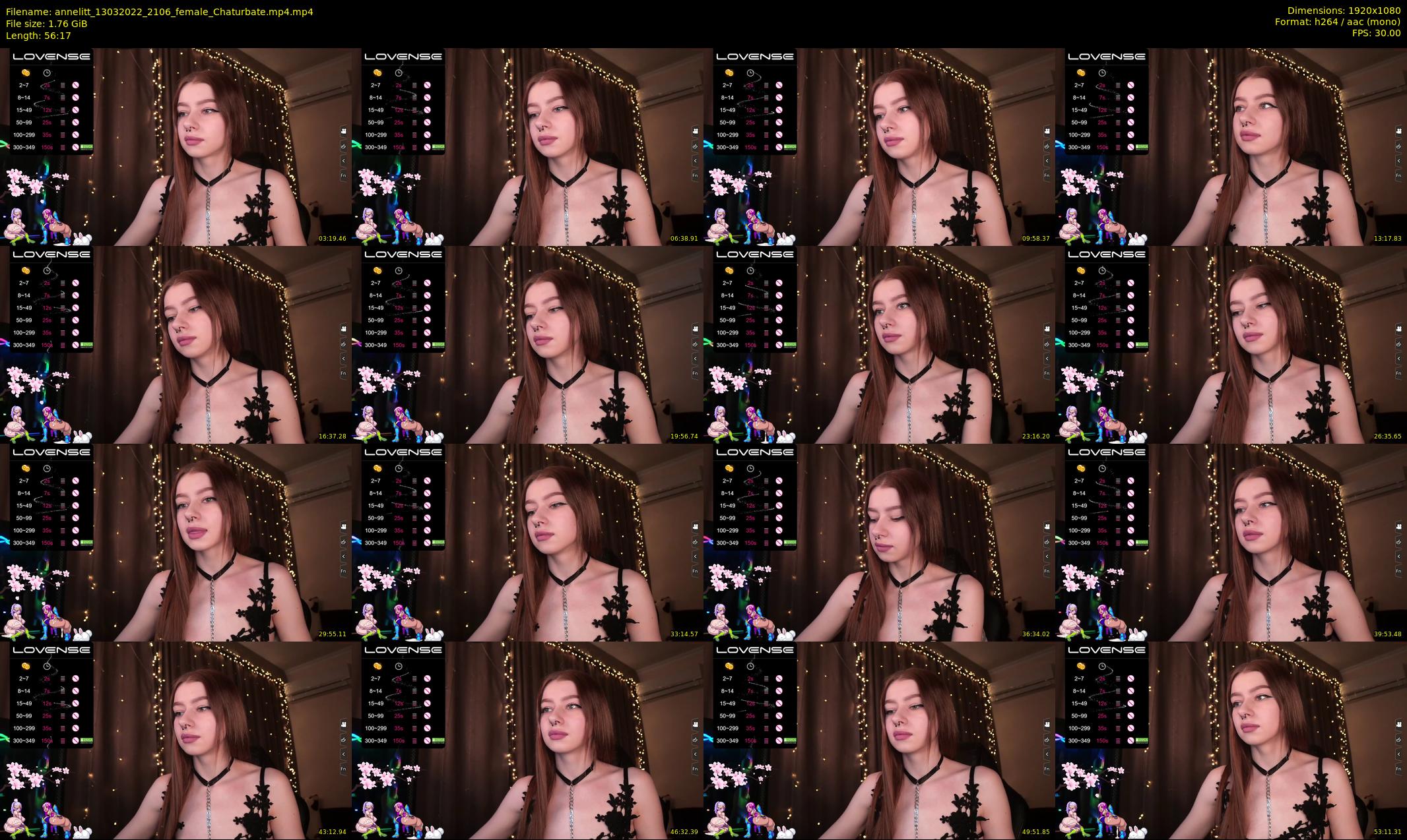 annelitt — 57 minute Chaturbate female cam show recording, 1080p, Mar 13, 2022
