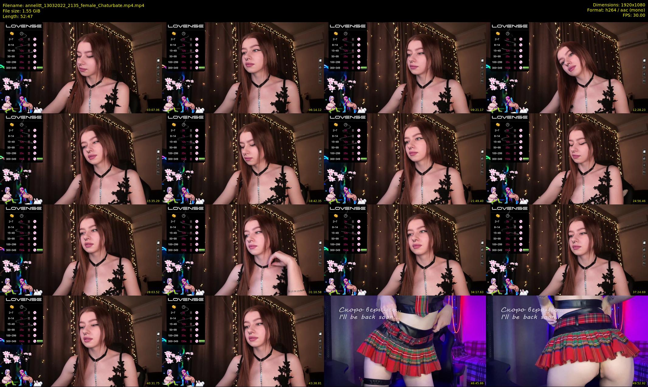 annelitt — 53 minute Chaturbate female cam show recording, 1080p, Mar 13, 2022
