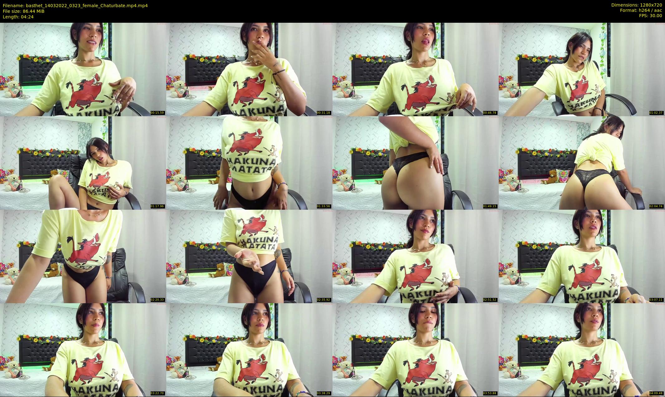 basthet — 5 minute Chaturbate female cam show recording, 720p, Mar 14, 2022