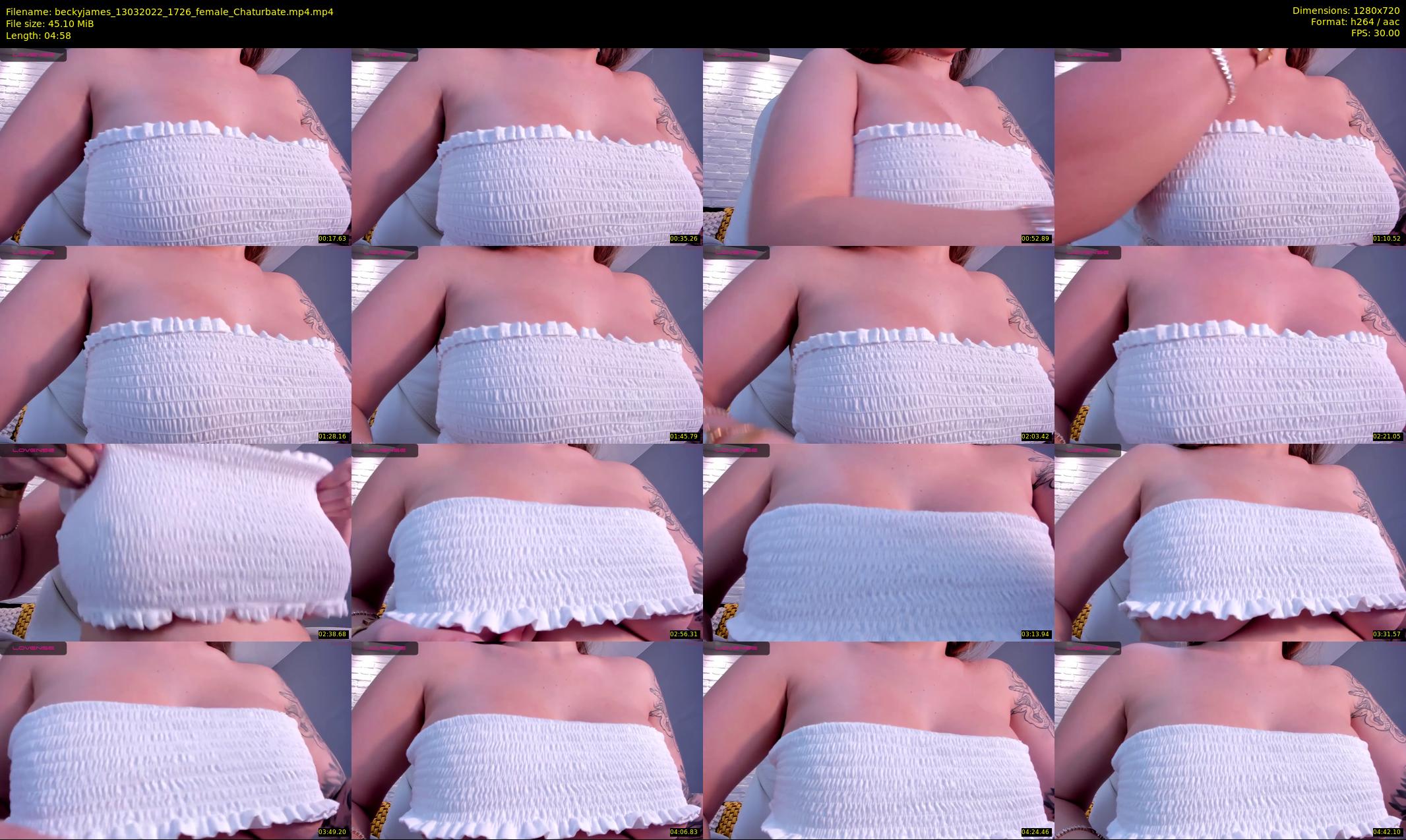 beckyjames — 5 minute Chaturbate female cam show recording, 720p, Mar 13, 2022
