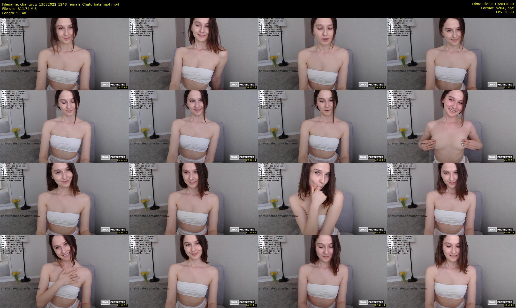 chantwow — 54 minute Chaturbate female cam show recording, 1080p, Mar 13, 2022