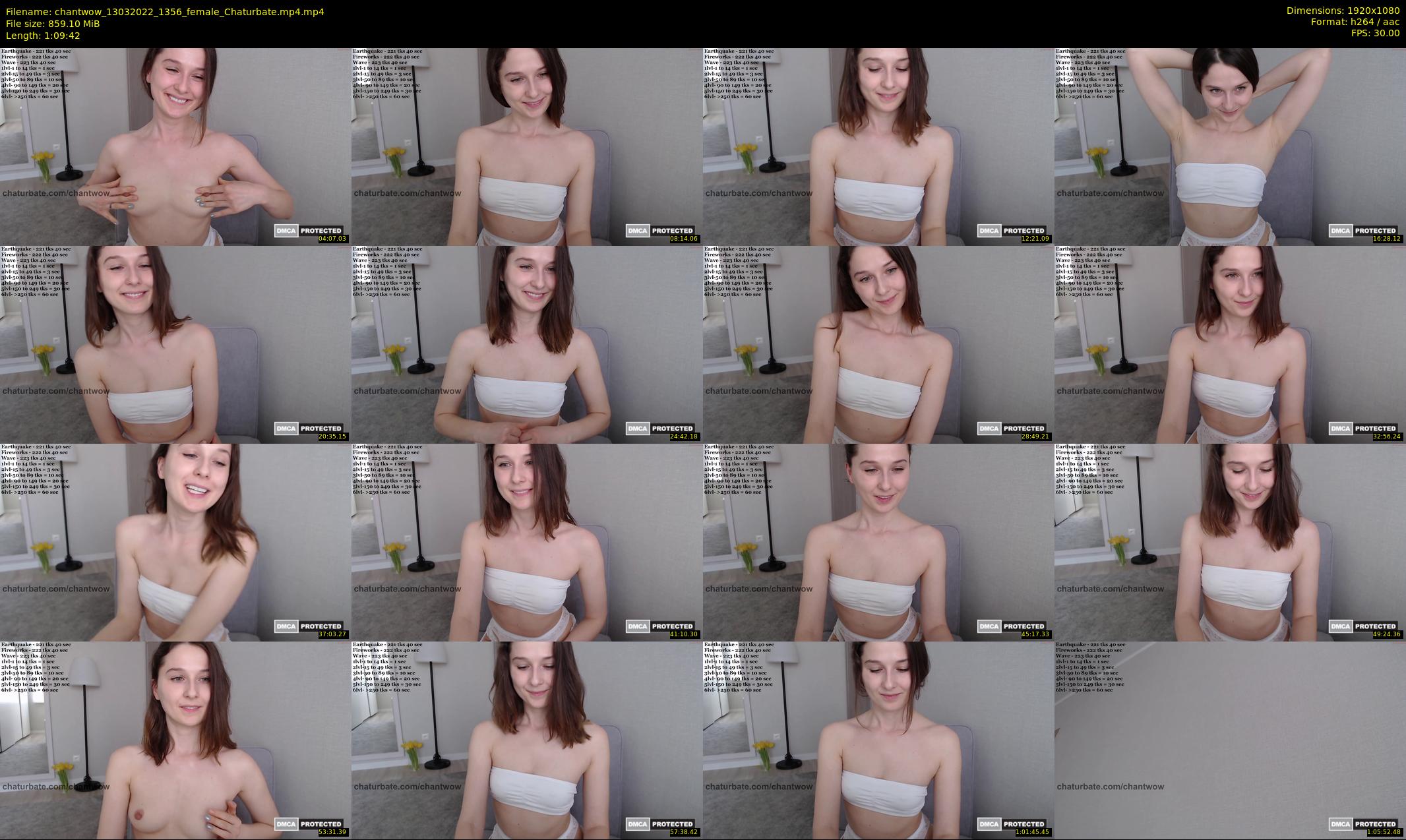 chantwow — 70 minute Chaturbate female cam show recording, 1080p, Mar 13, 2022