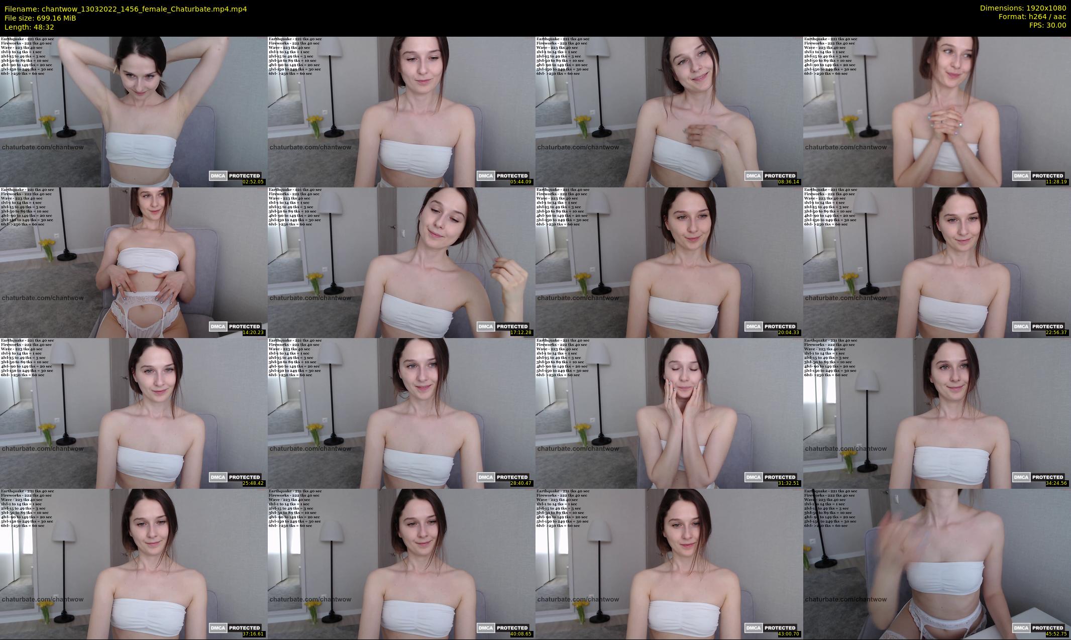 chantwow — 49 minute Chaturbate female cam show recording, 1080p, Mar 13, 2022