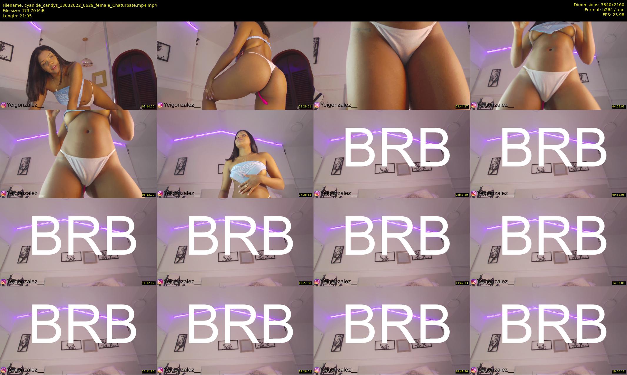 cyanide_candys — 22 minute Chaturbate female cam show recording, 4K, Mar 13, 2022