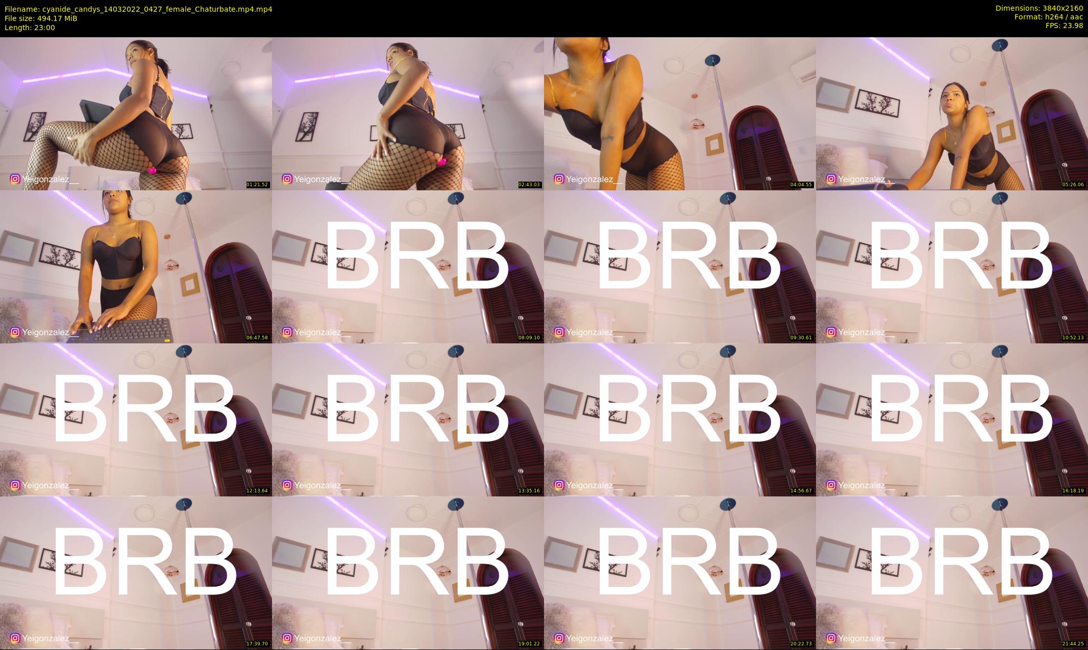 cyanide_candys — 23 minute Chaturbate female cam show recording, 4K, Mar 14, 2022