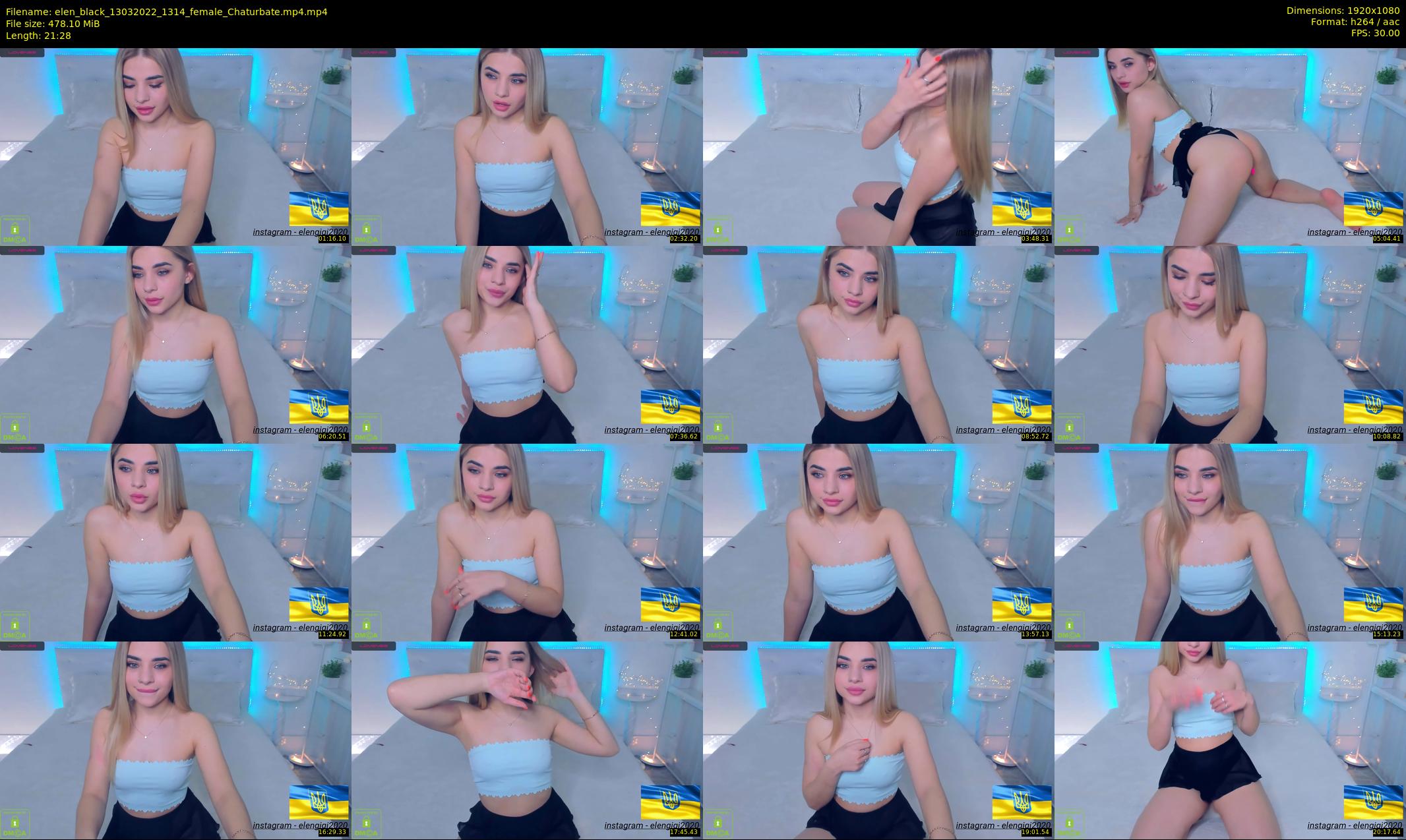 elen_black — 22 minute Chaturbate female cam show recording, 1080p, Mar 13, 2022