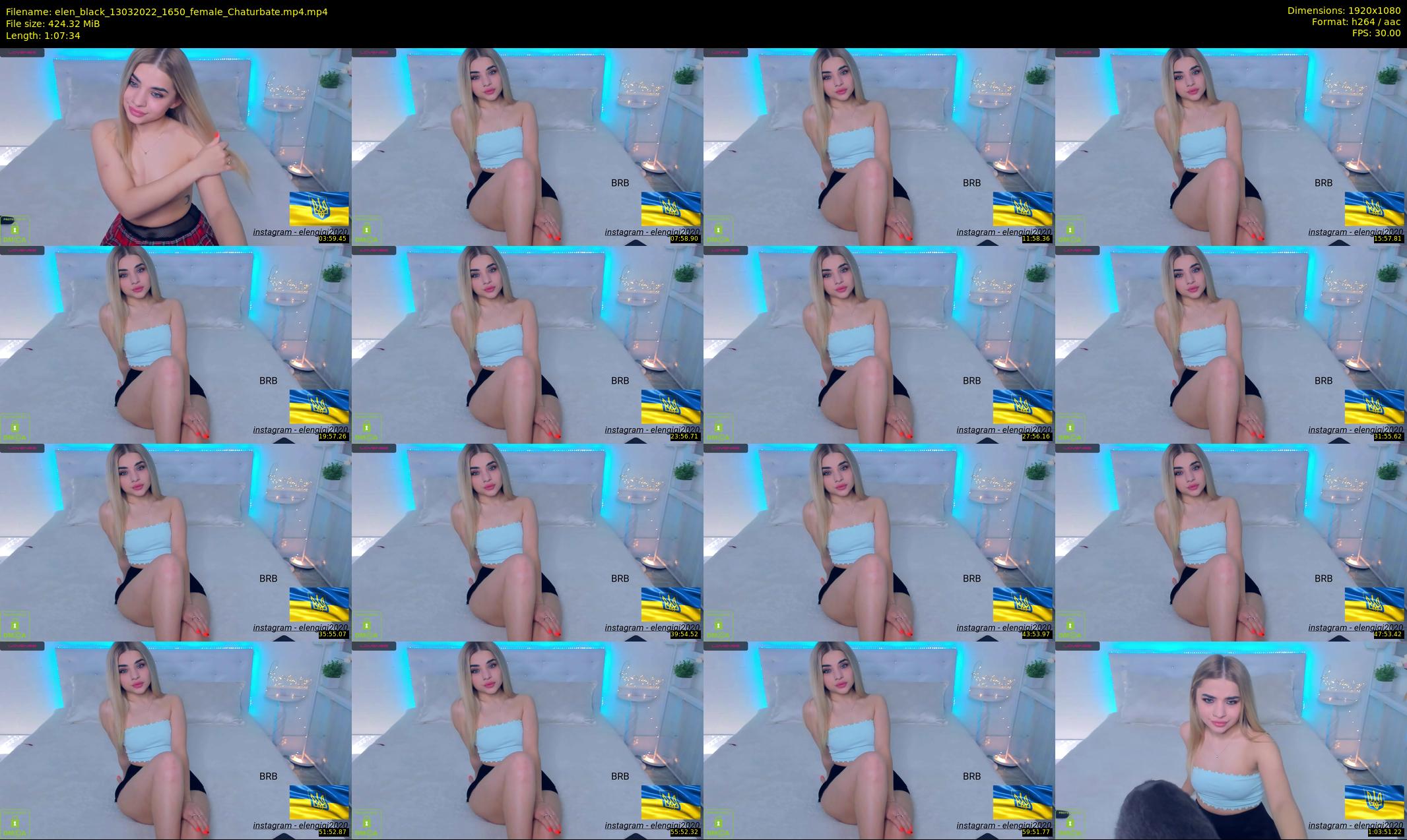 elen_black — 68 minute Chaturbate female cam show recording, 1080p, Mar 13, 2022