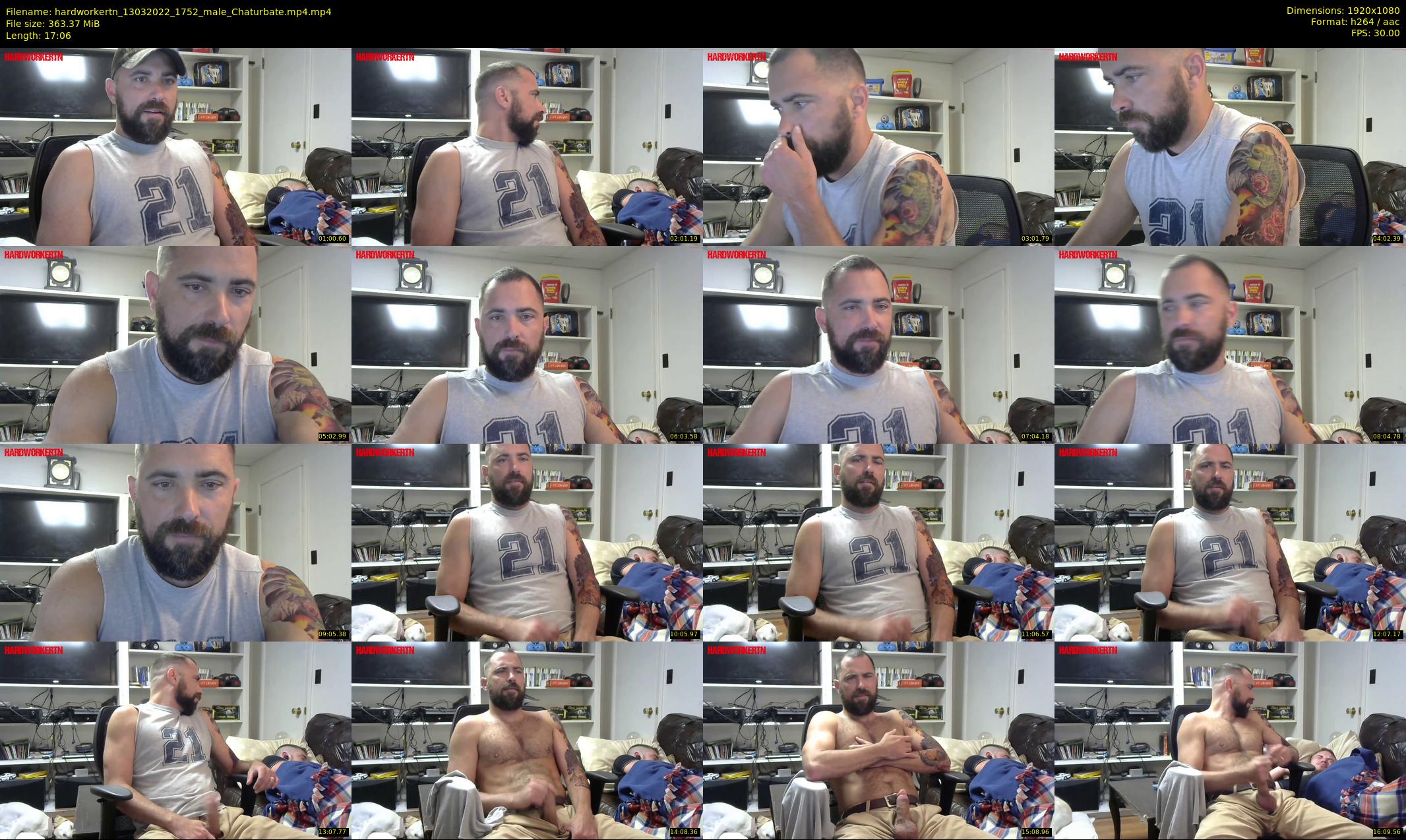 hardworkertn — 18 minute Chaturbate male cam show recording, 1080p, Mar 13, 2022