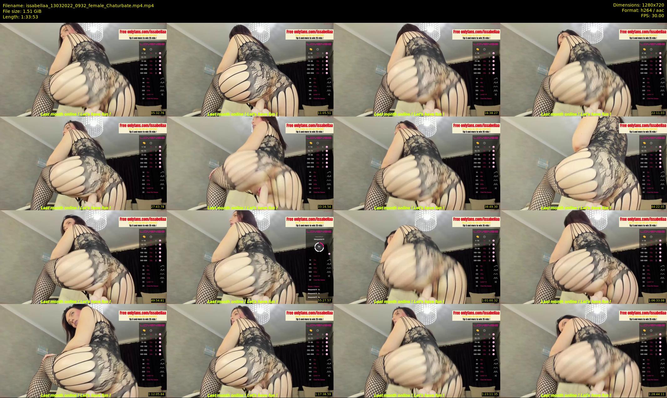 issabellaa — 94 minute Chaturbate female cam show recording, 720p, Mar 13, 2022
