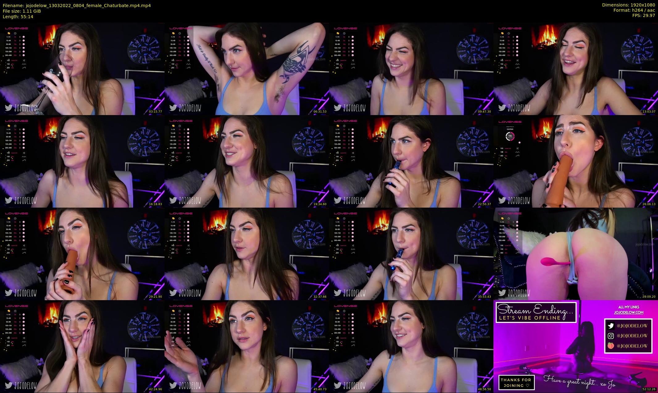jojodelow — 56 minute Chaturbate female cam show recording, 1080p, Mar 13, 2022