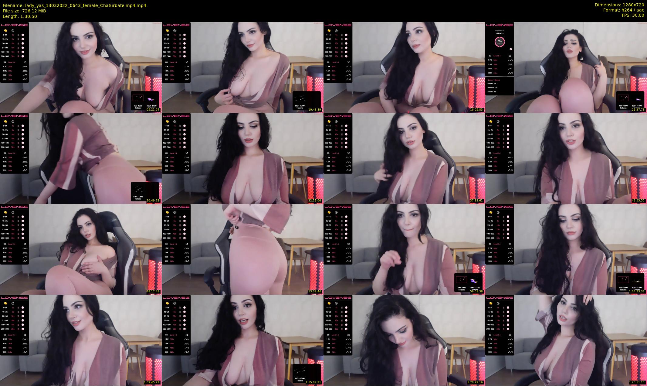 lady_yas — 91 minute Chaturbate female cam show recording, 720p, Mar 13, 2022
