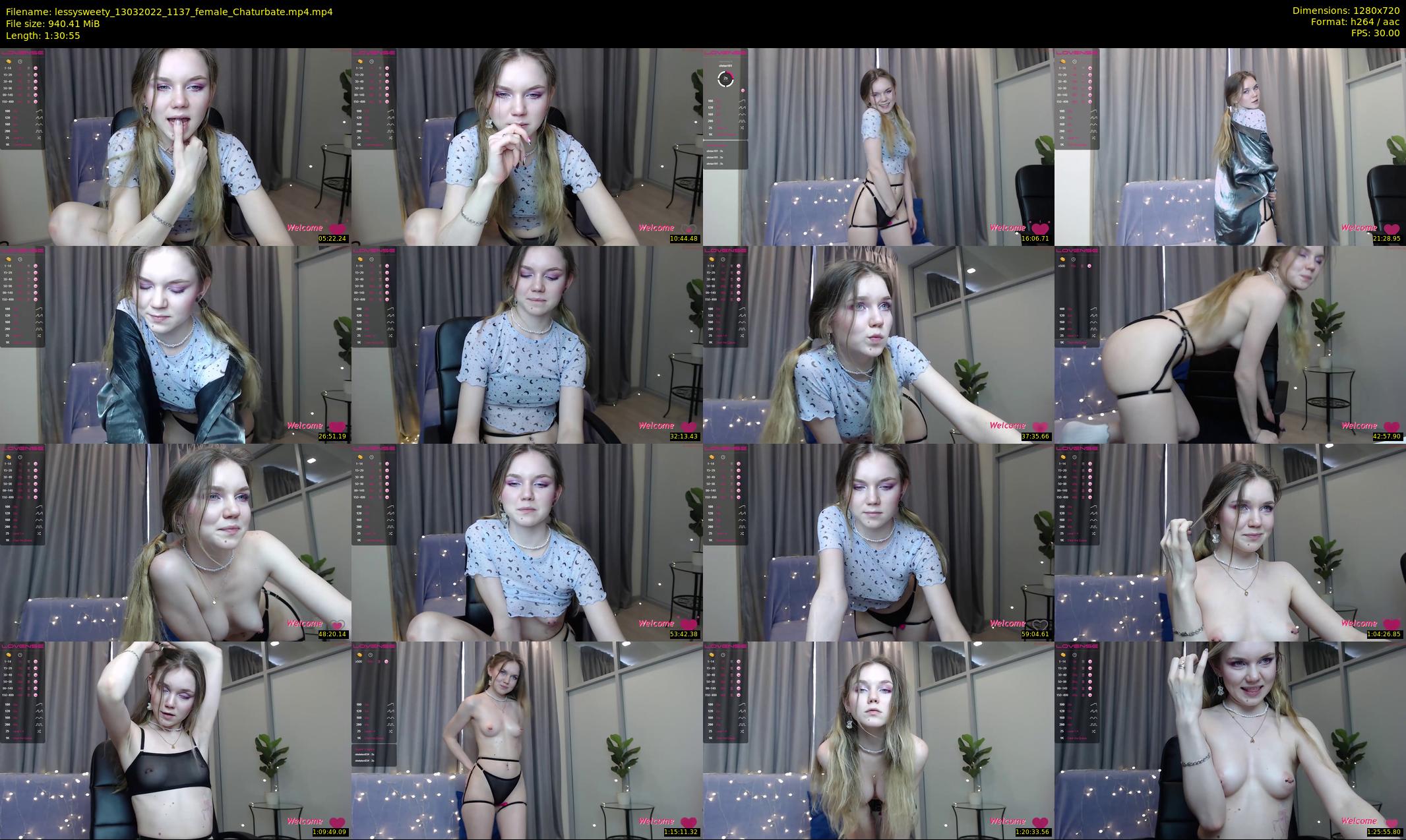 lessysweety — 91 minute Chaturbate female cam show recording, 720p, Mar 13, 2022