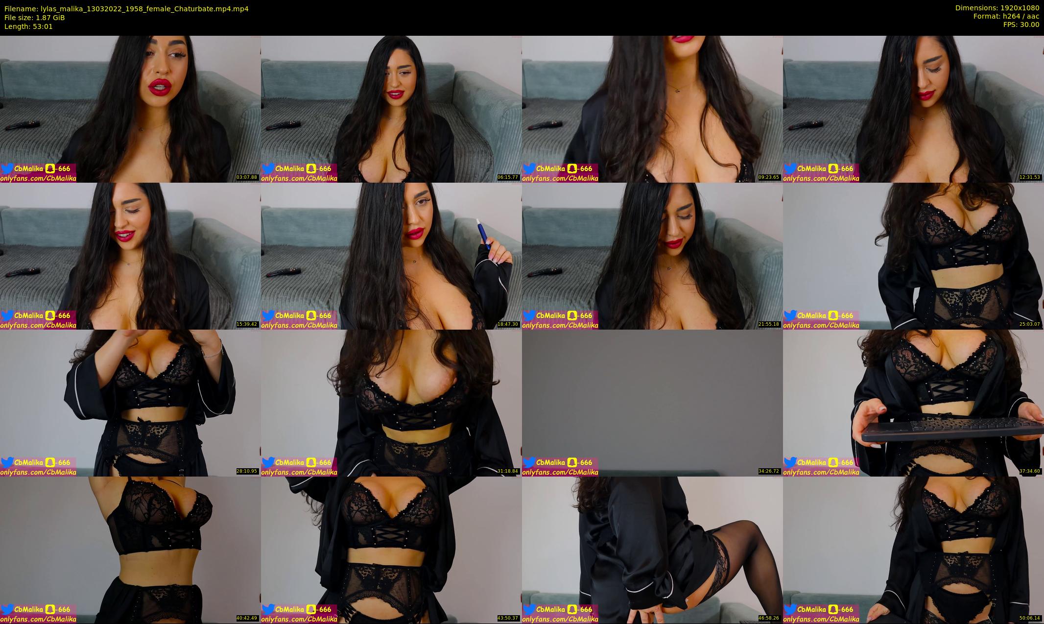 lylas_malika — 54 minute Chaturbate female cam show recording, 1080p, Mar 13, 2022